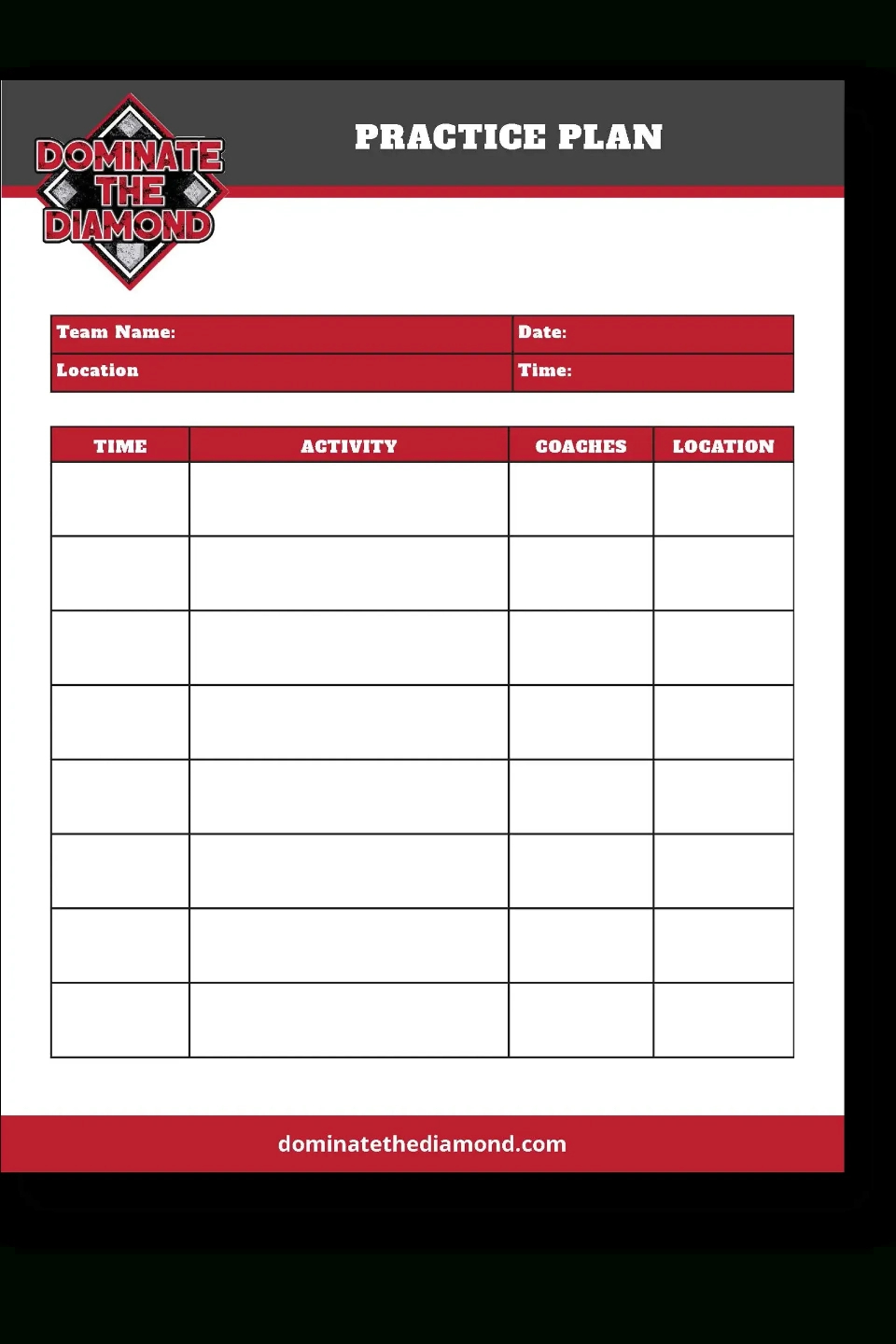 How To Run The Perfect Baseball Practice: Free Practice Plan Template within Printable Baseball Practice Plan Template