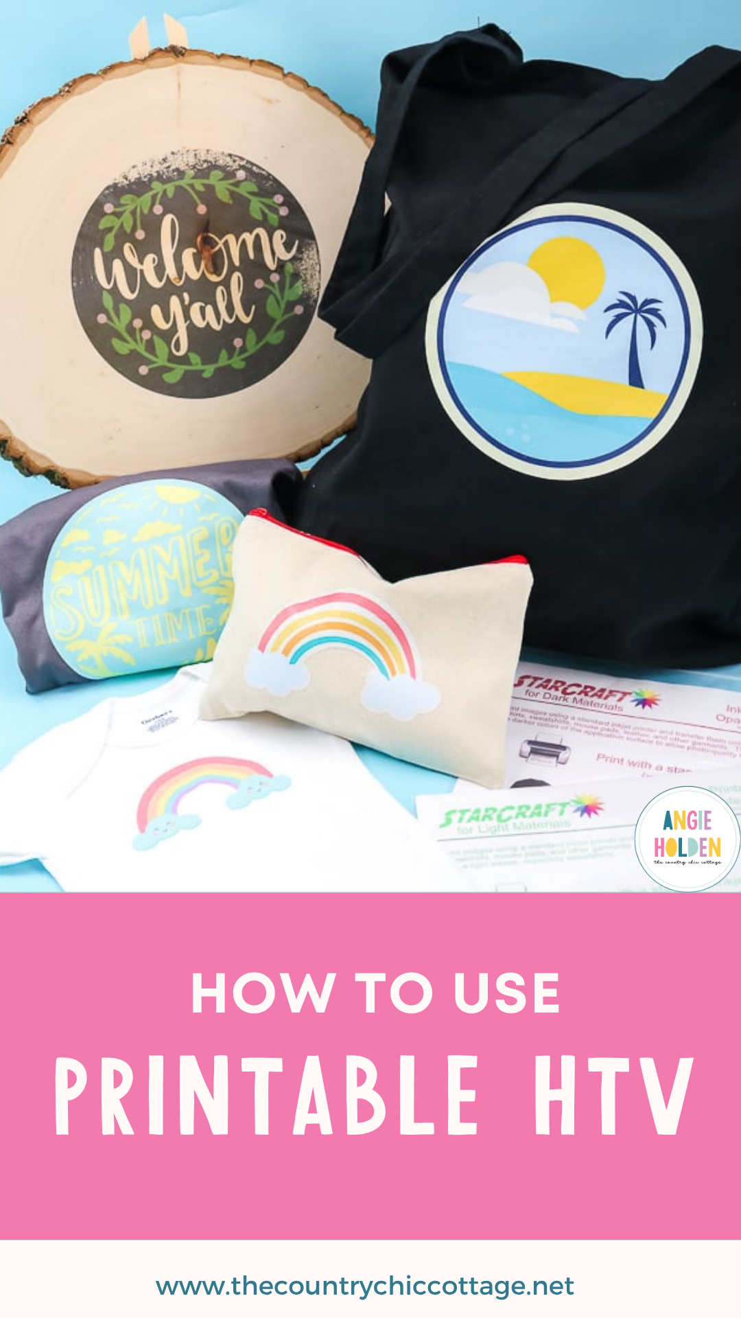 How To Use Printable Htv (Heat Transfer Vinyl) - Angie Holden The in How To Use Printable Htv