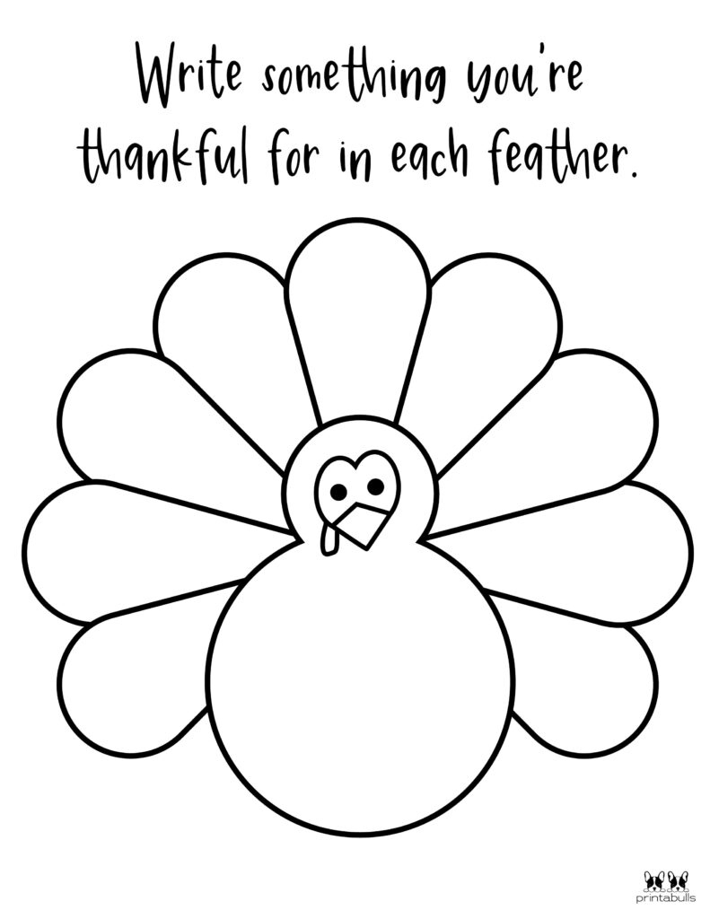 I Am Thankful For' Printables - 10 Unique Worksheets | Printabulls for Printable I Am Thankful For
