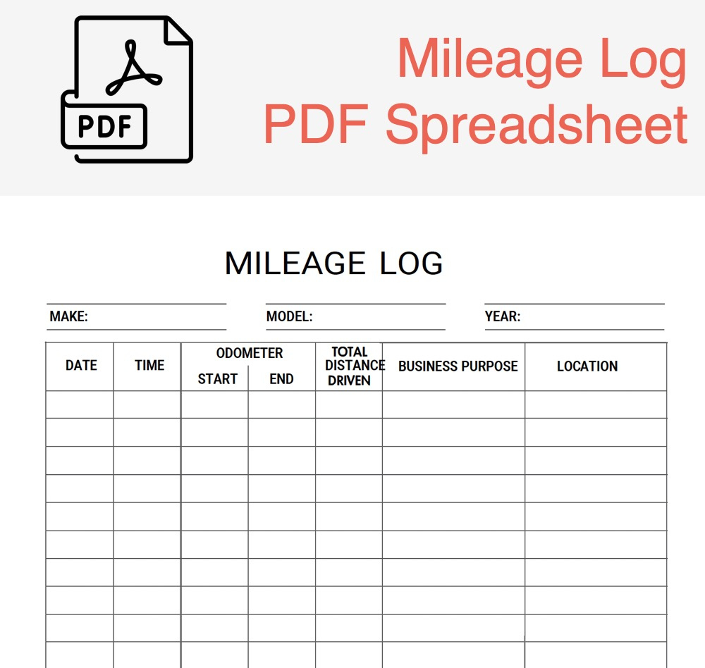 Irs Printable Mileage Log Templates – Free Excel & Pdf & Google with Printable Mileage Log Template For Self Employed
