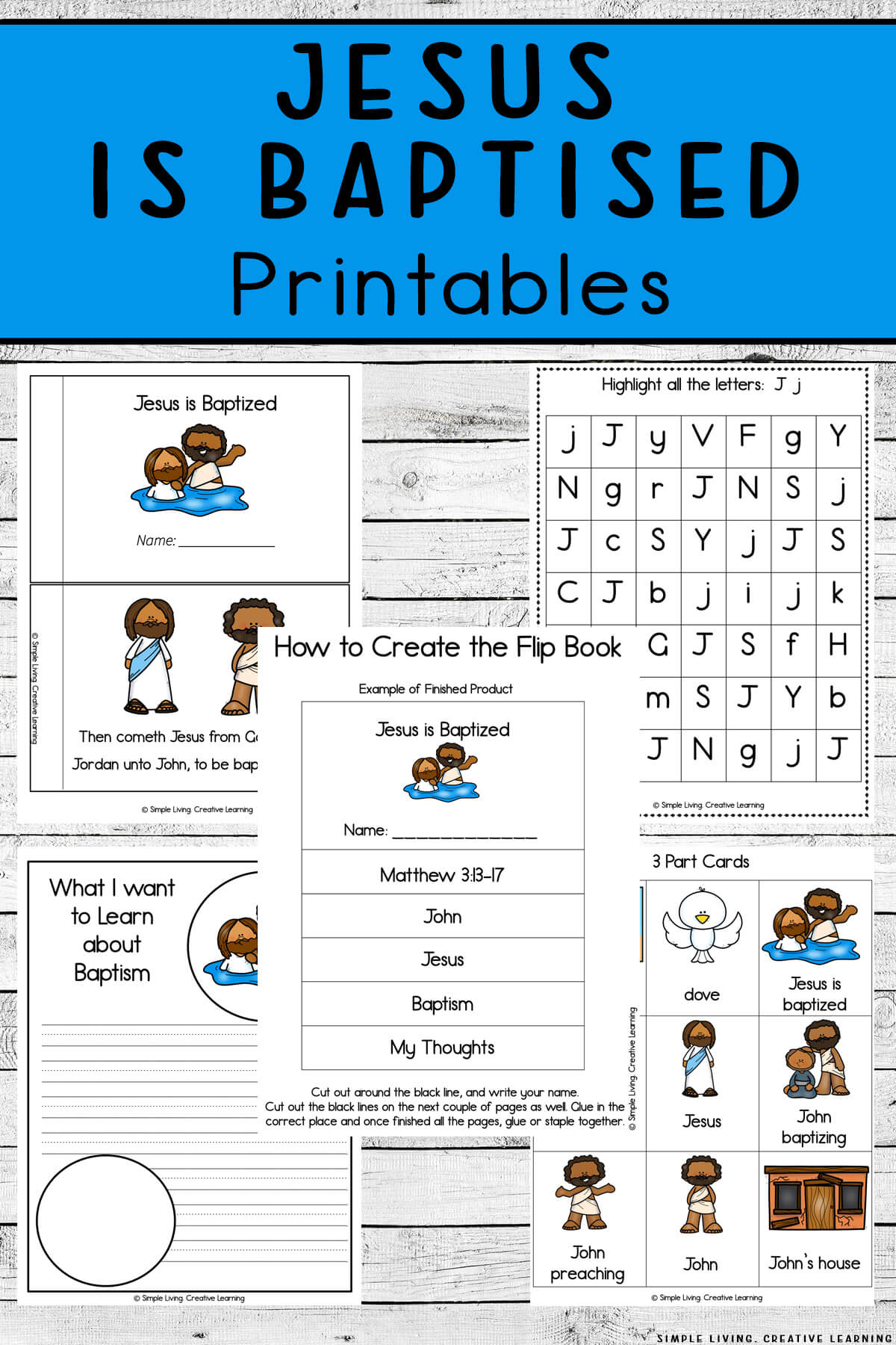 Jesus Is Baptised Printables - Simple Living. Creative Learning in Free Printable John The Baptist Worksheets