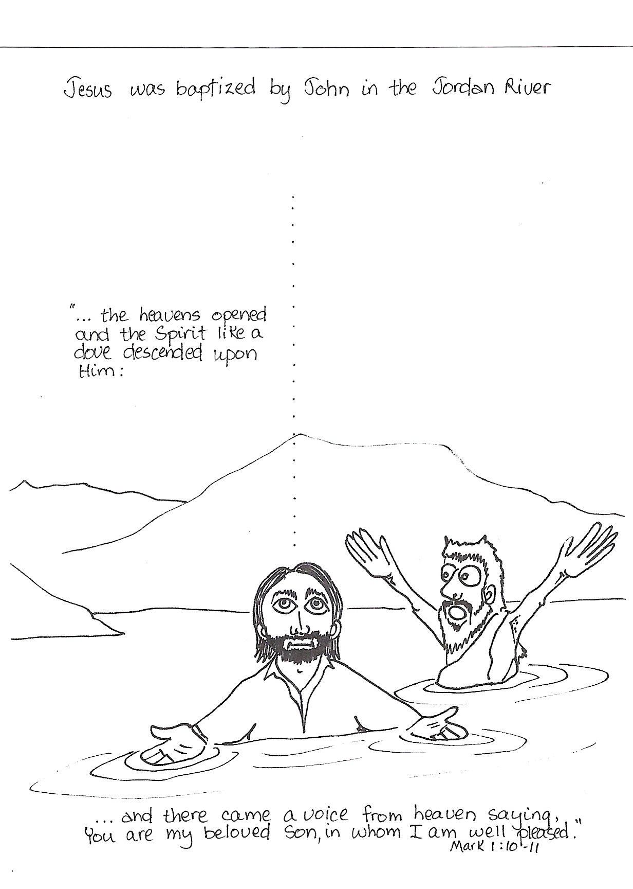 Jesus Is Baptized | Aunties Bible Lessons regarding Free Printable John The Baptist Worksheets