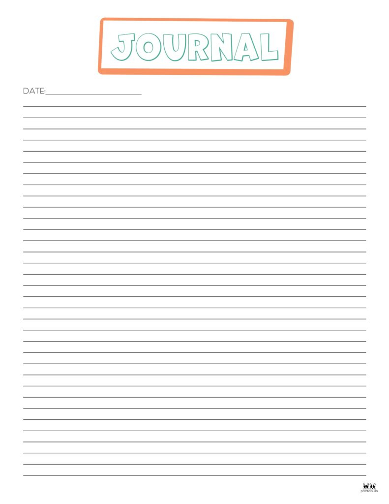 Journal Templates & Pages - 25 Free Printables | Printabulls inside Free Printable Journal Pages