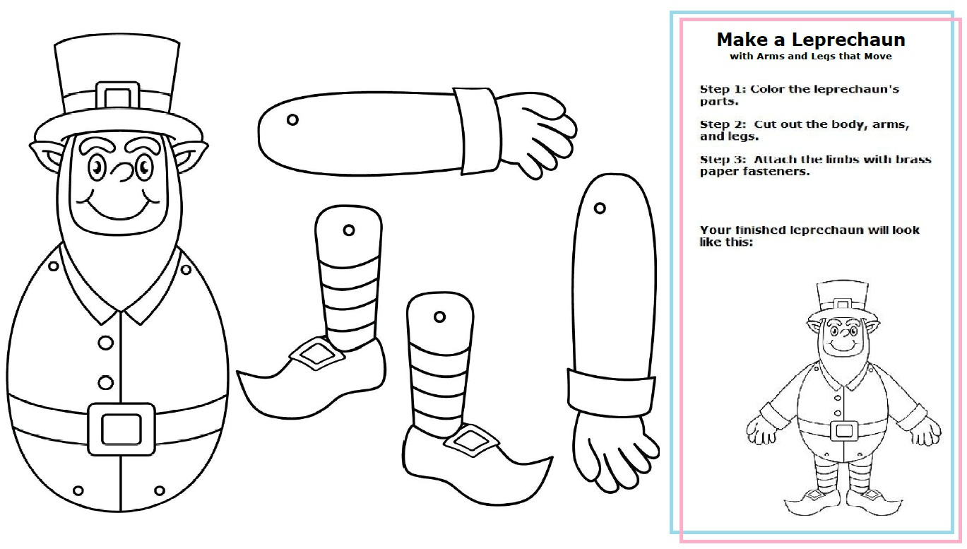 Leprechaun Craft inside St Patrick'S Day Craft Printable