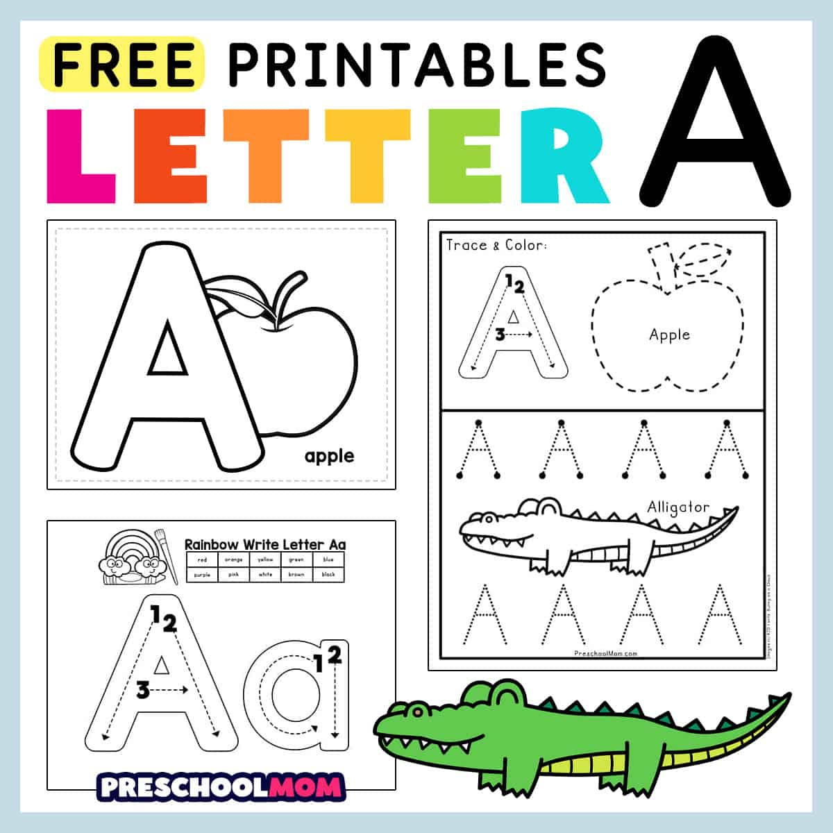 Letter A Preschool Printables - Preschool Mom with Letter A Worksheets Free Printables