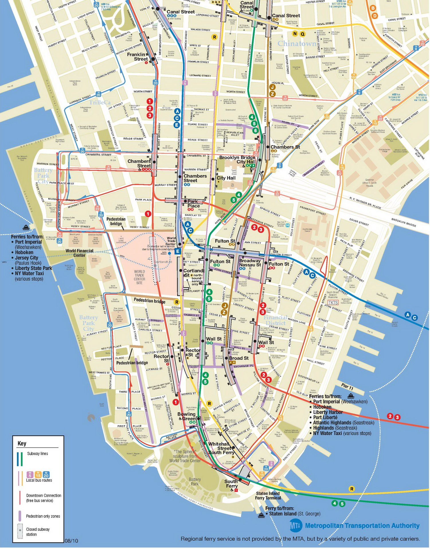 Lower Manhattan Map - Go! Nyc Tourism Guide regarding Printable Manhattan Map With Streets
