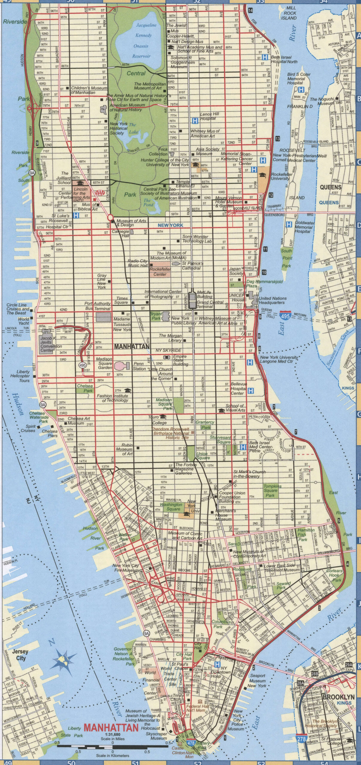 Manhattan Ny Road Map, Free Printable Map Highway Manhattan, New throughout Printable Manhattan Map with Streets