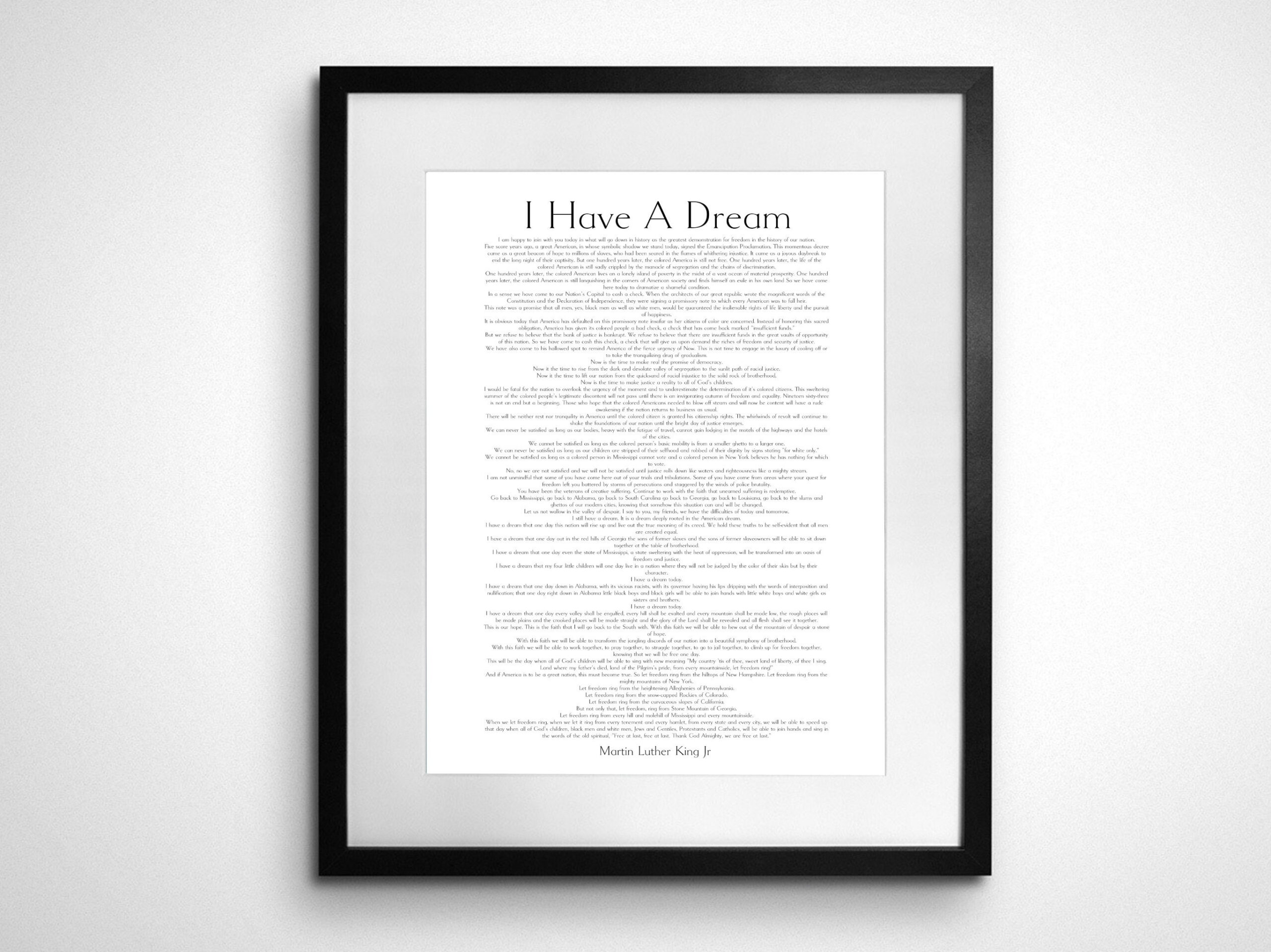 Martin Luther King Jr I Have A Dream Full Text Speech Print regarding I Have a Dream Speech Text Printable
