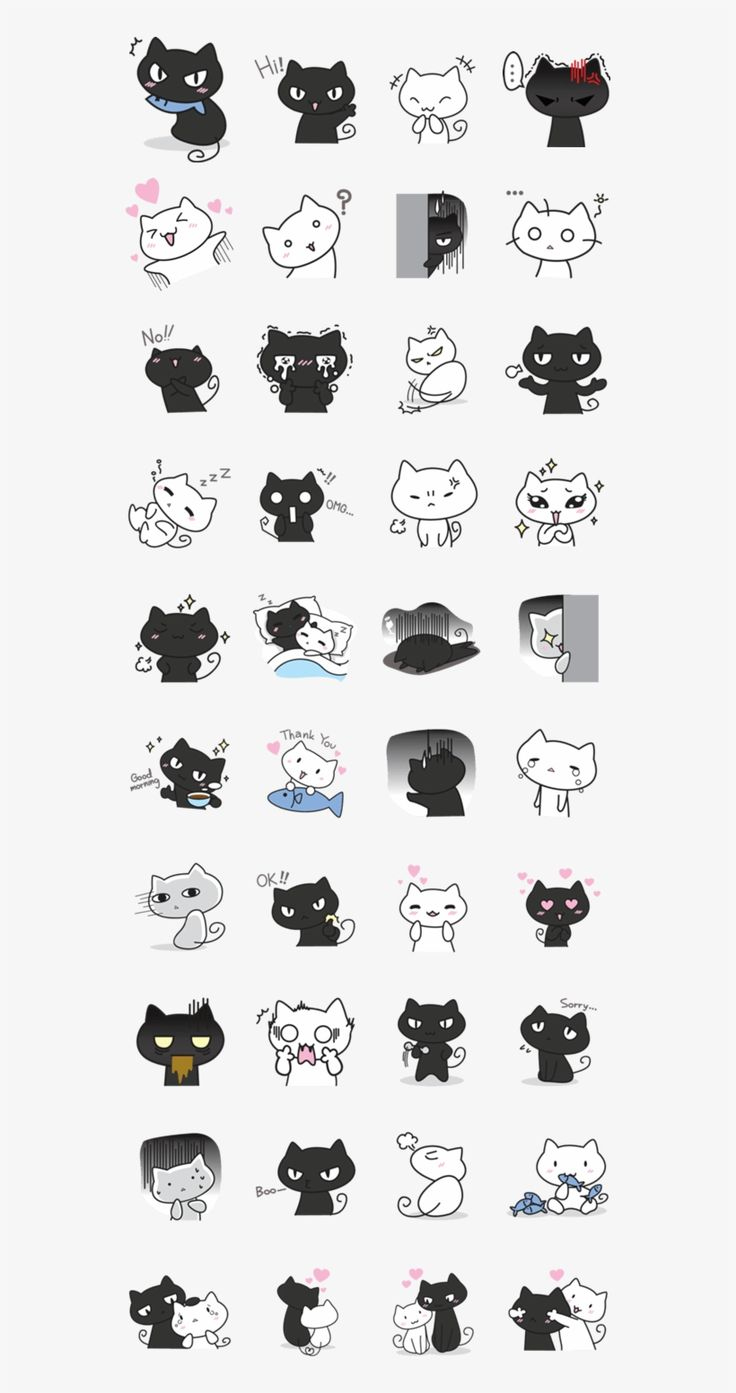 More - Kawaii Stickers Black And White - Free Transparent Png in Kawaii Cute Printable Stickers Black and White