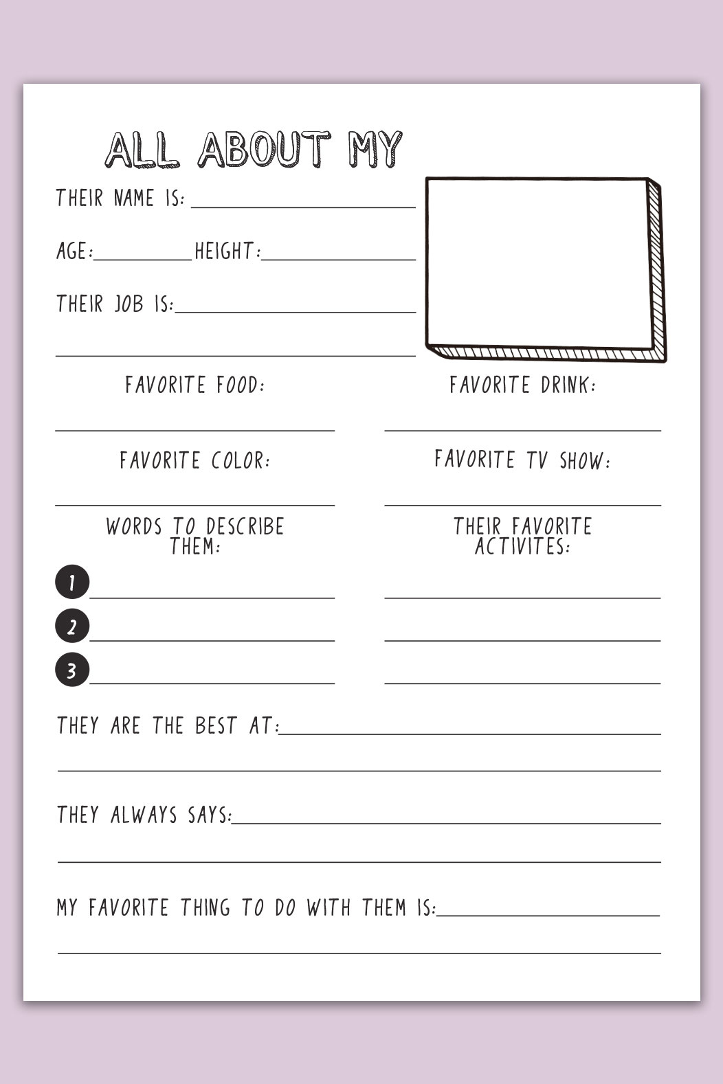 Mothers-Day-All-About-My-Mom-Printable-Blank-Version-2 - Mom Envy within All About My Mom Printable Free