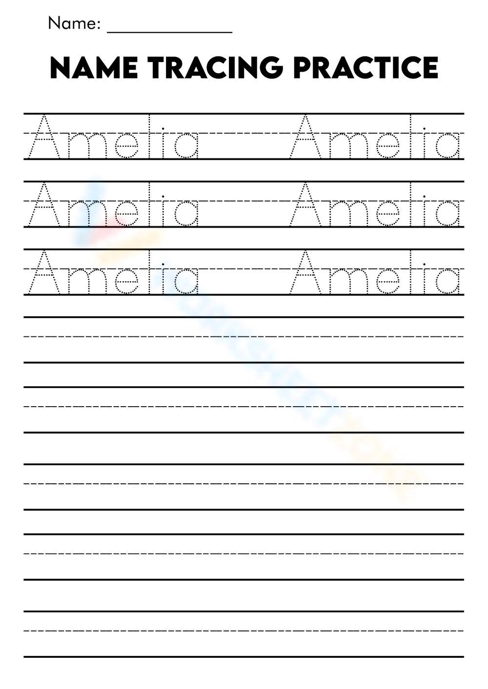 Name Tracing Worksheets & Printable inside Editable Preschool Free Printable Name Tracing