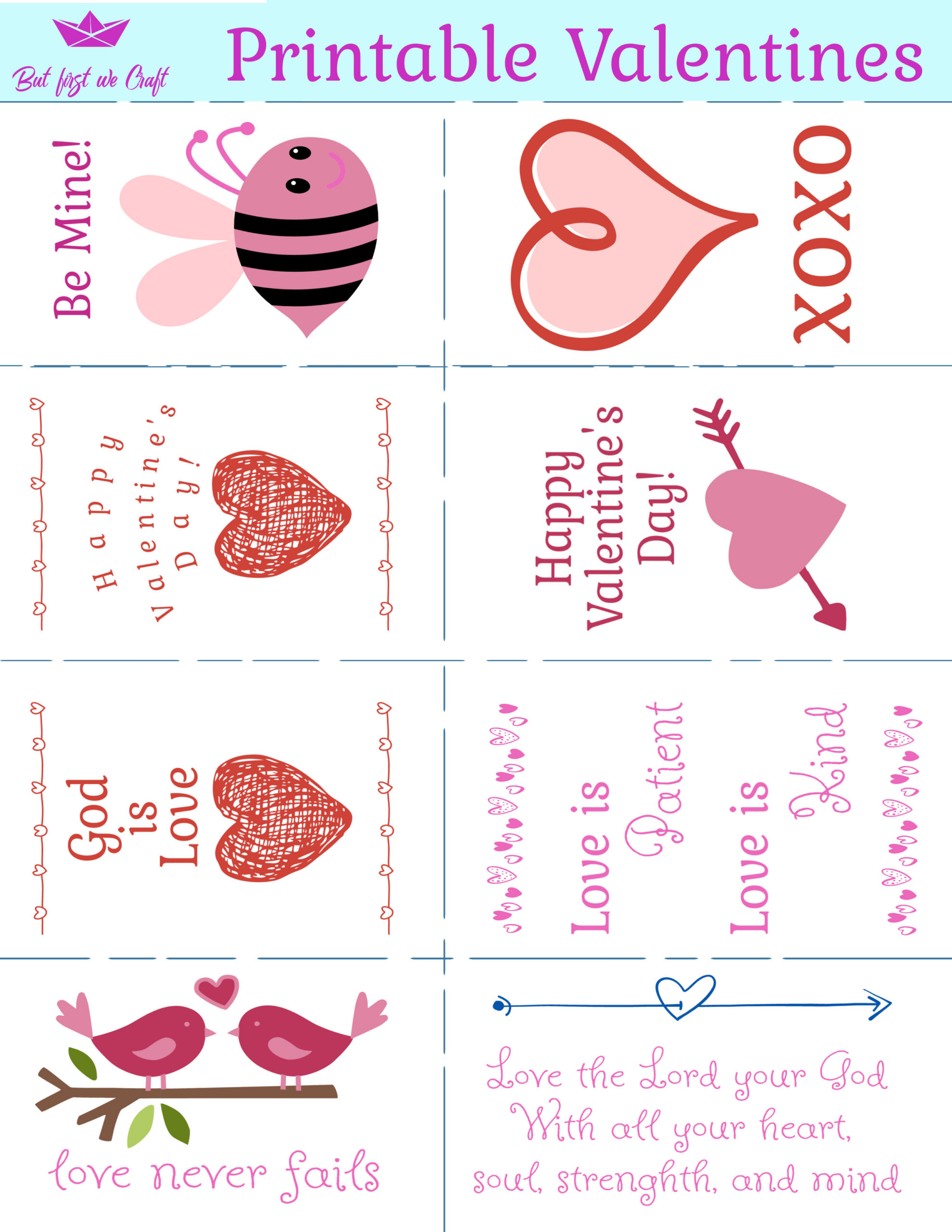 New Free Printable Valentine'S Day Cards For Kids – But First We Craft within Valentine'S Day Card Template Printable
