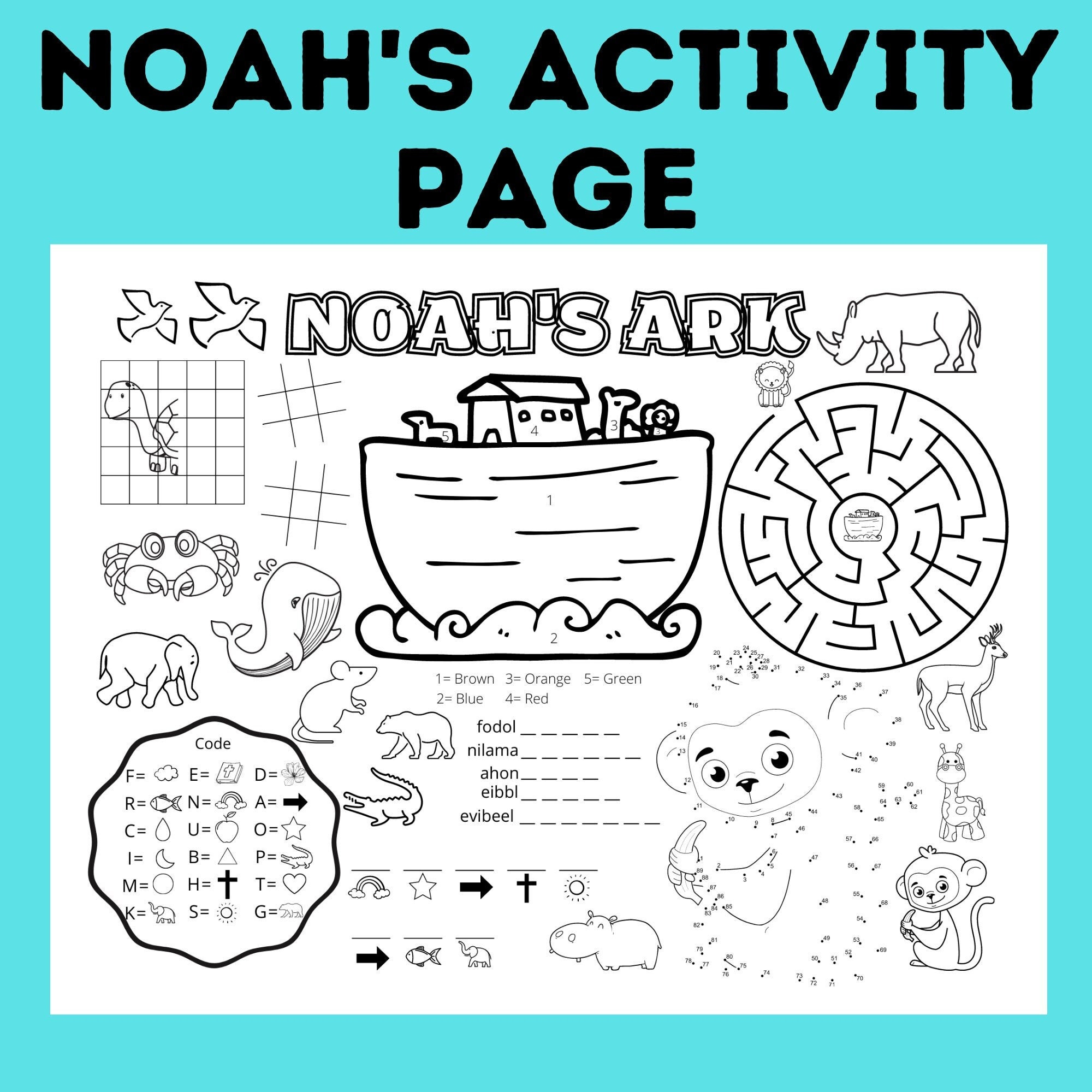 Noah'S Ark Printable | Noah'S Ark Activity Sheet | Noah'S Ark within Noah's Ark Printable Craft
