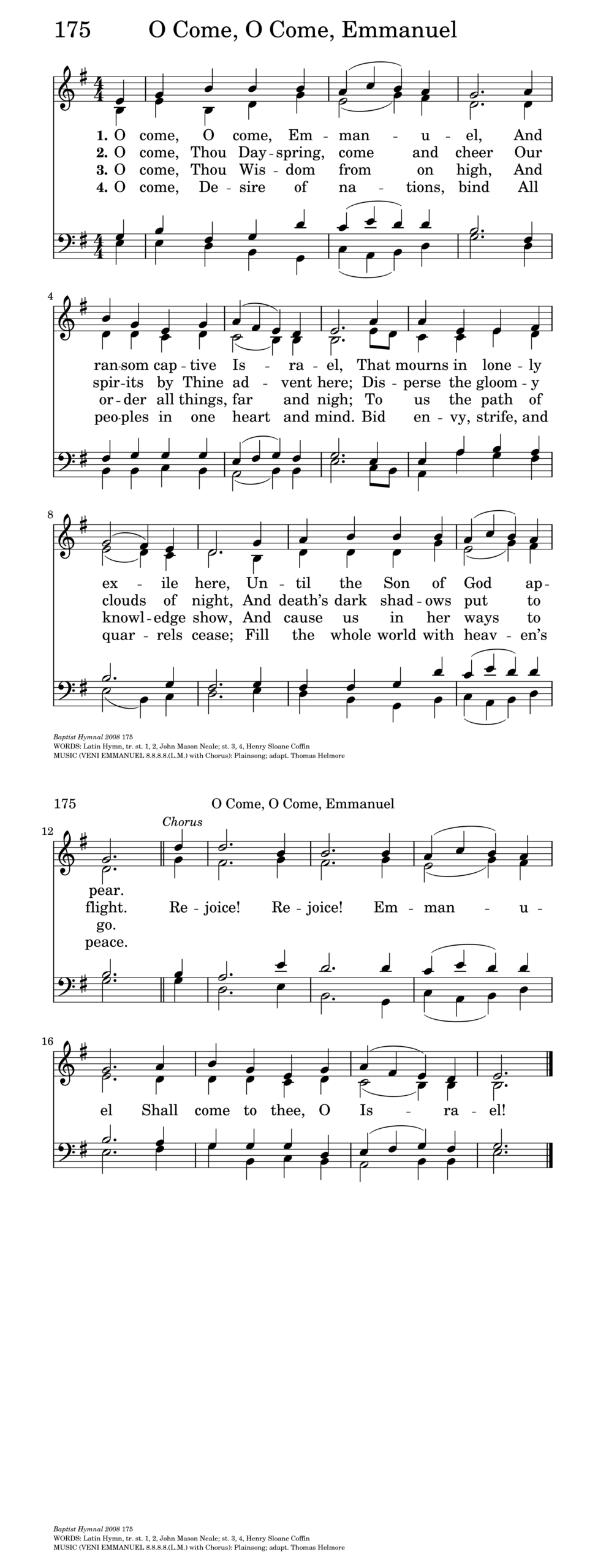 O Come, O Come, Emmanuel | Hymnary throughout O Come O Come Emmanuel Lyrics Printable