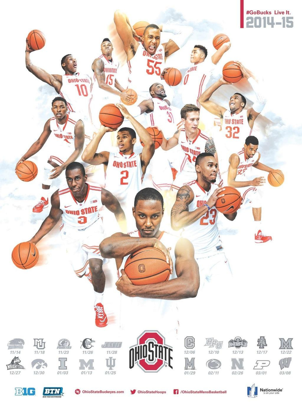 Ohio State Mbb | Poster Swag intended for Ohio State Basketball Printable Schedule