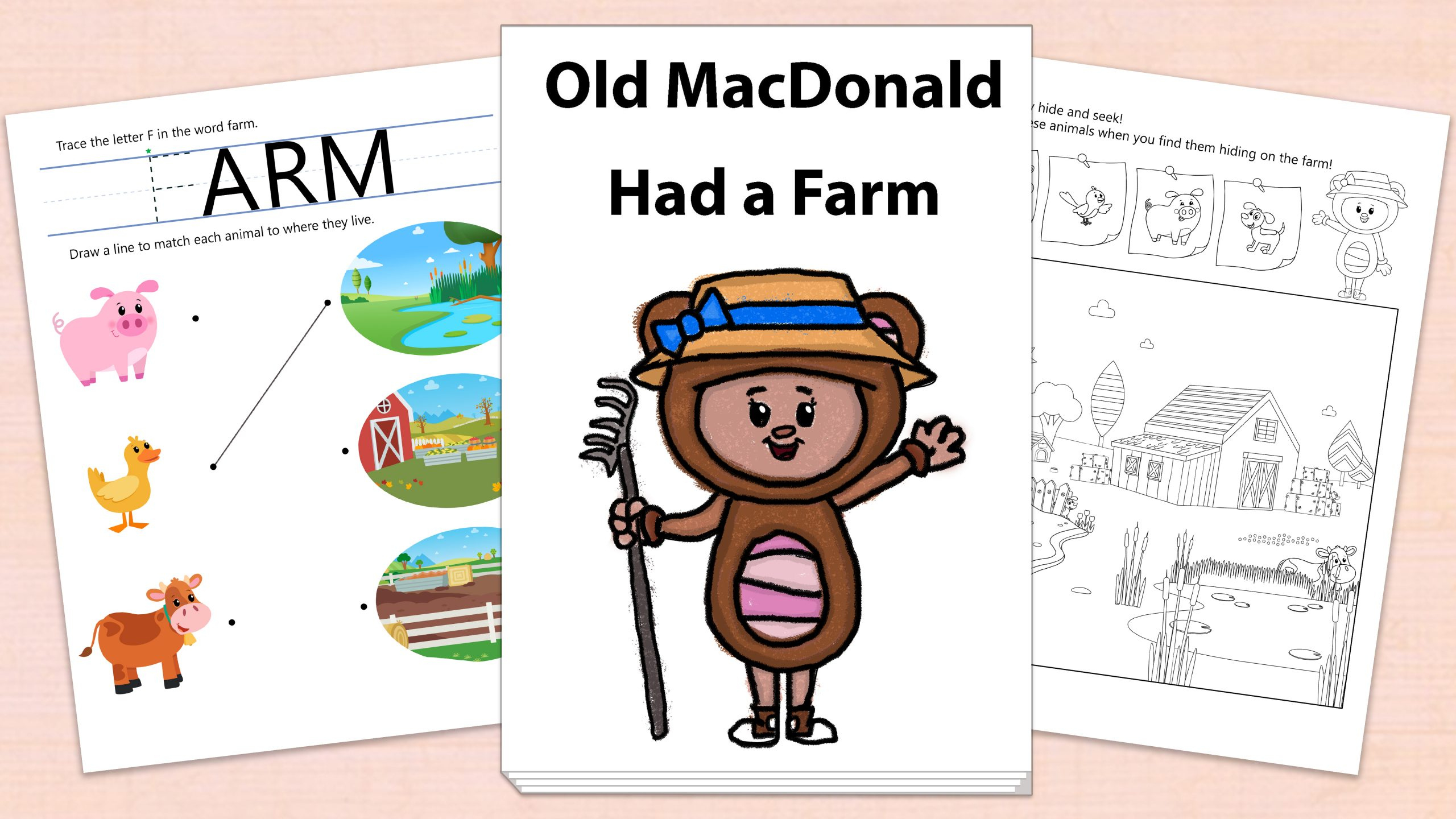 Old Macdonald Had A Farm - Printables - Mother Goose Club pertaining to Old Macdonald Had a Farm Printables
