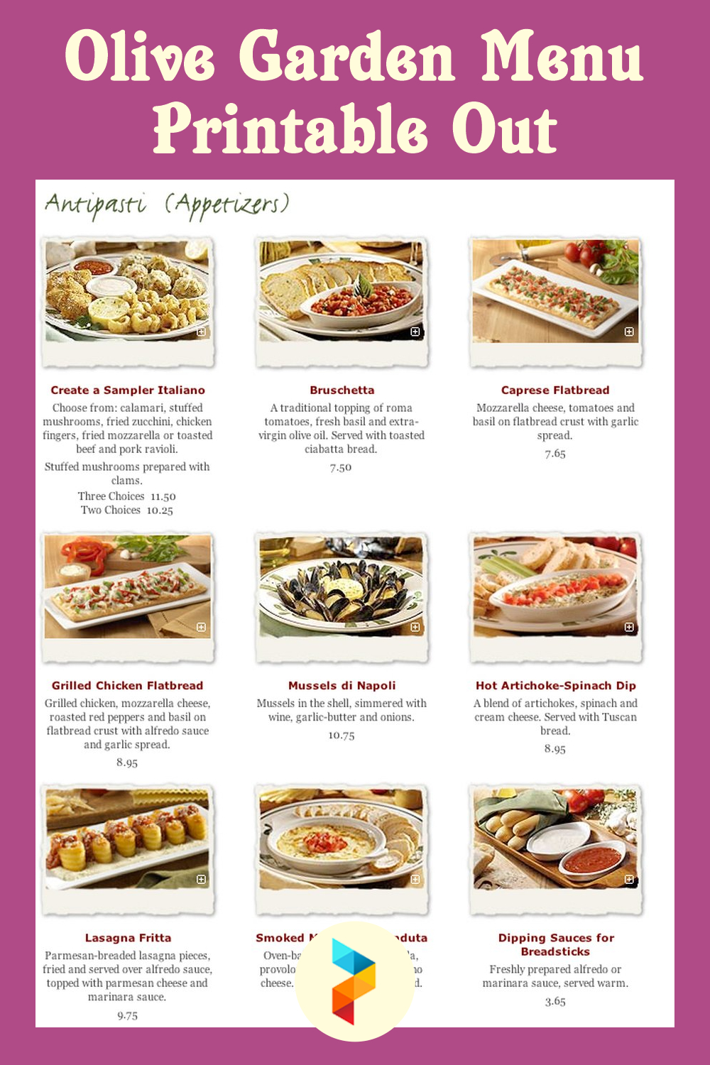 Olive Garden Menu Out - 10 Free Pdf Printables | Printablee inside Printable Olive Garden Lunch Menu