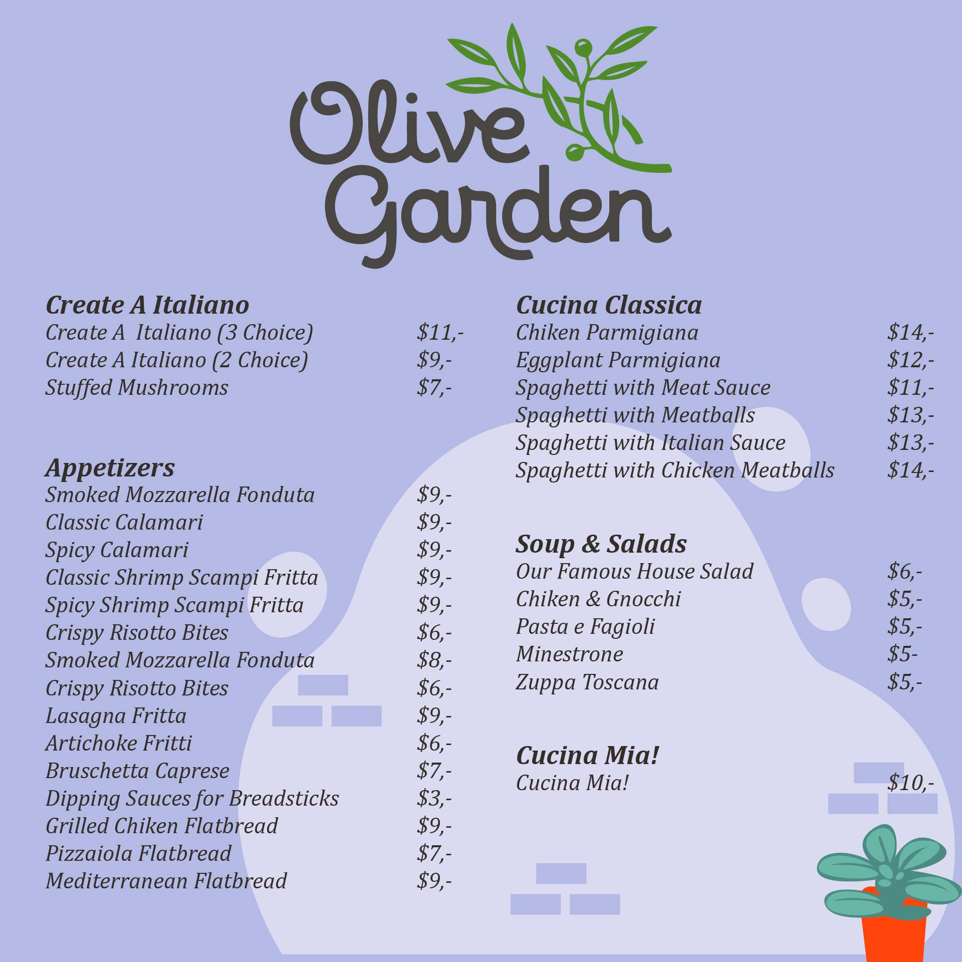 Olive Garden Menu Out - 10 Free Pdf Printables | Printablee with Printable Olive Garden Lunch Menu