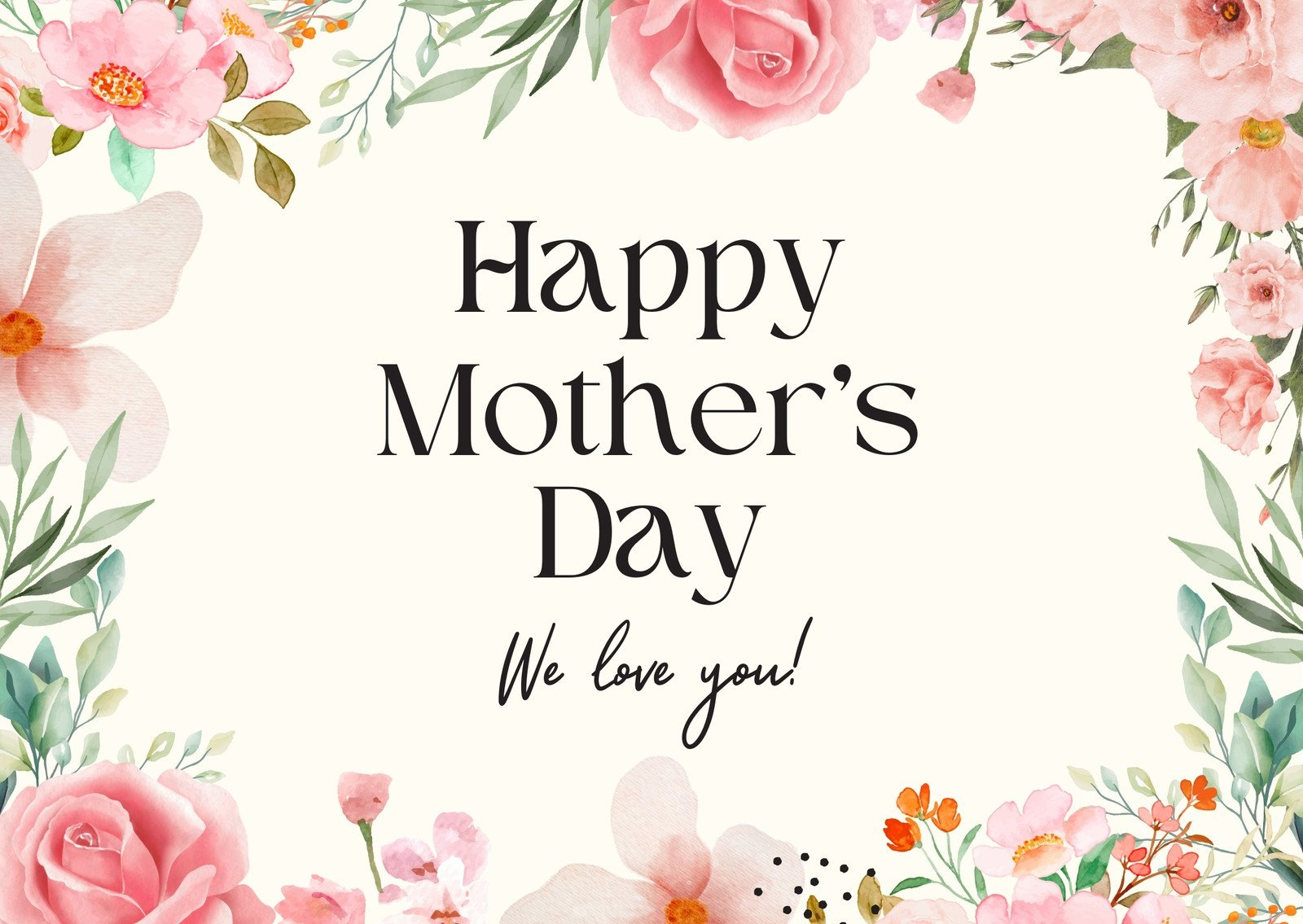 Page 11 - Free Custom Printable Mother'S Day Card Templates | Canva within Printable Happy Mothers Day Card