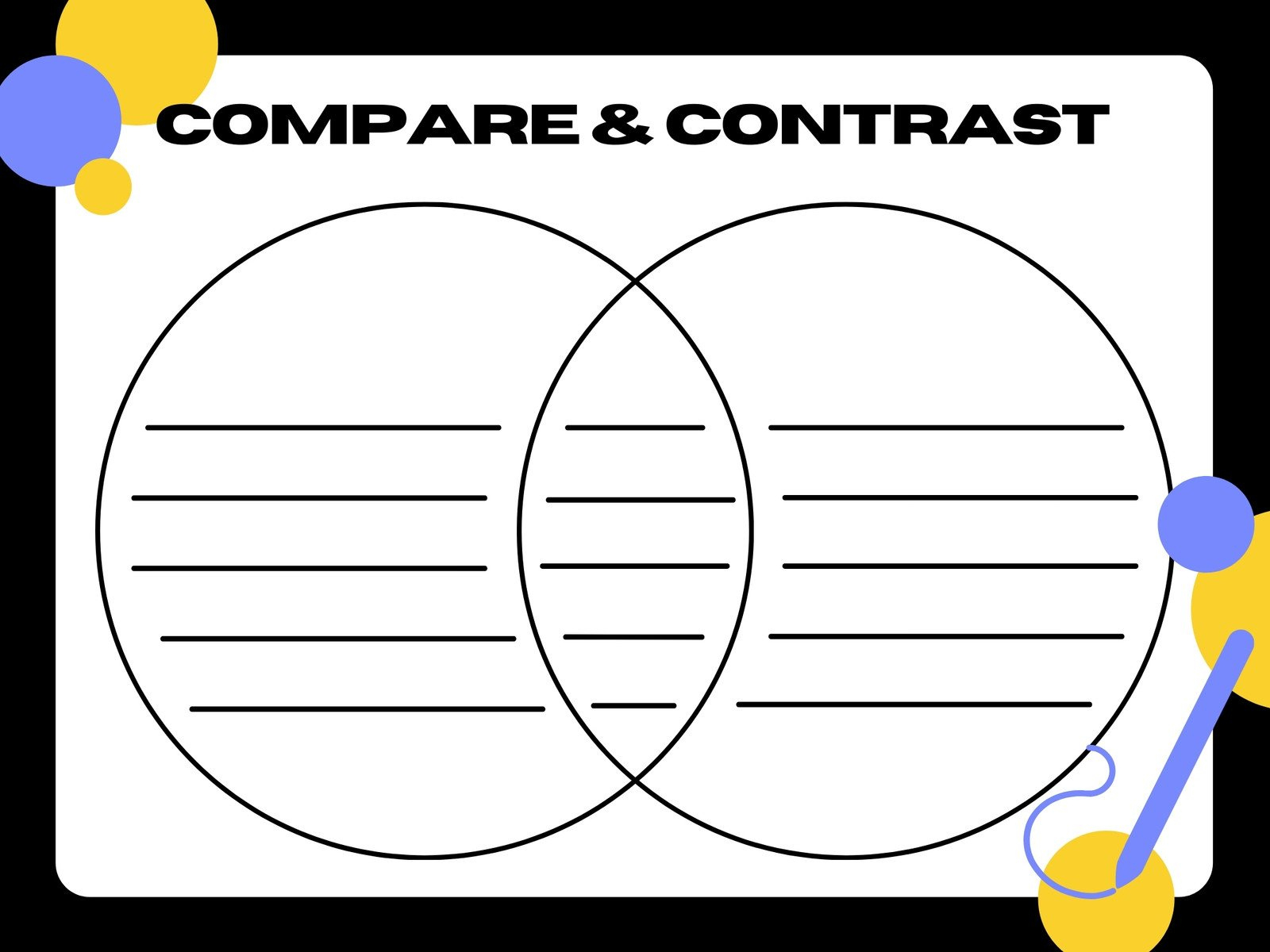 Page 2 - Free Venn Diagram Templates To Customize And Print | Canva for Free Printable Venn Diagram With Lines