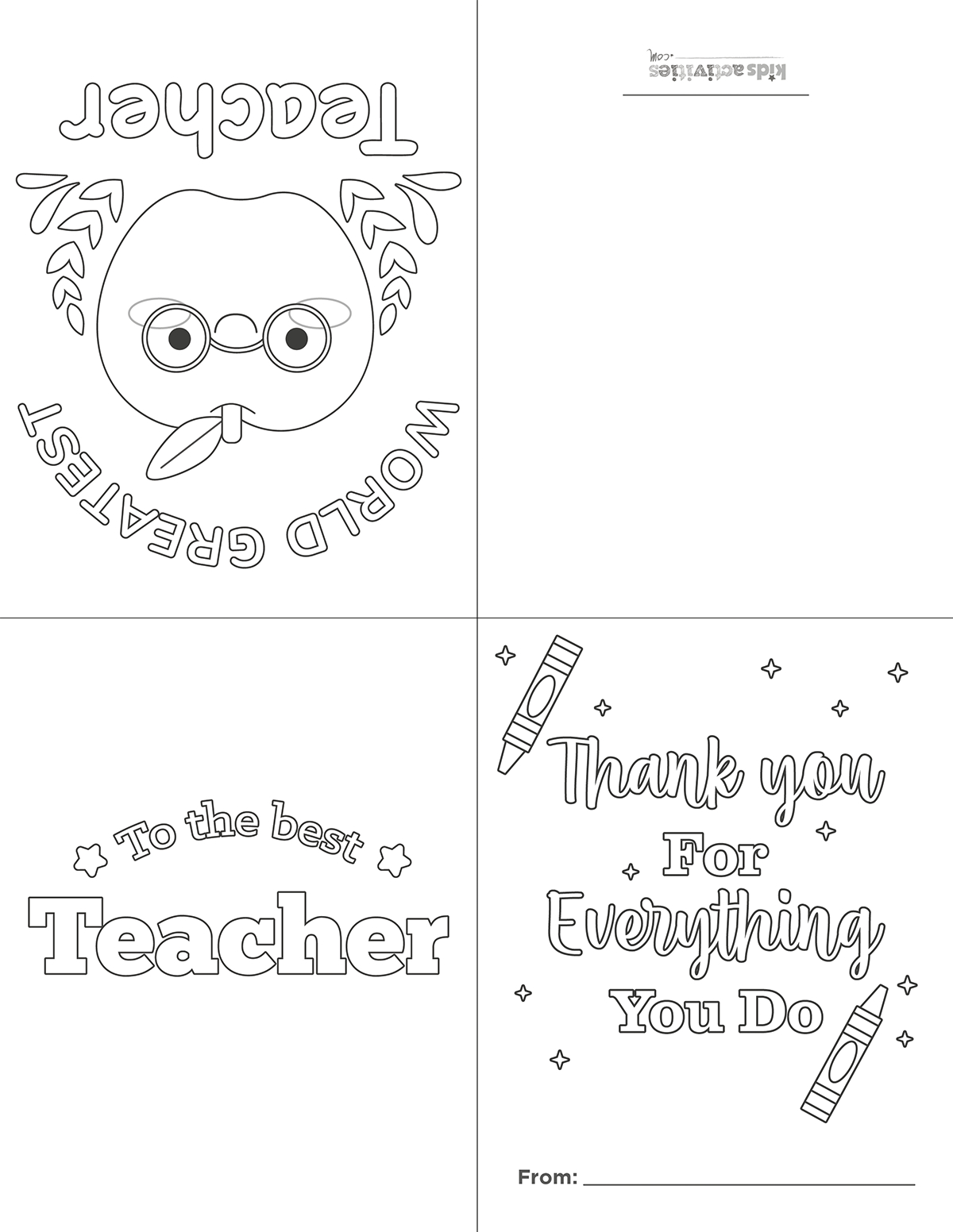 Perfect Printable Thank You Cards For Teachers Kids Activities Blog for Printable Thank You Cards From Teachers