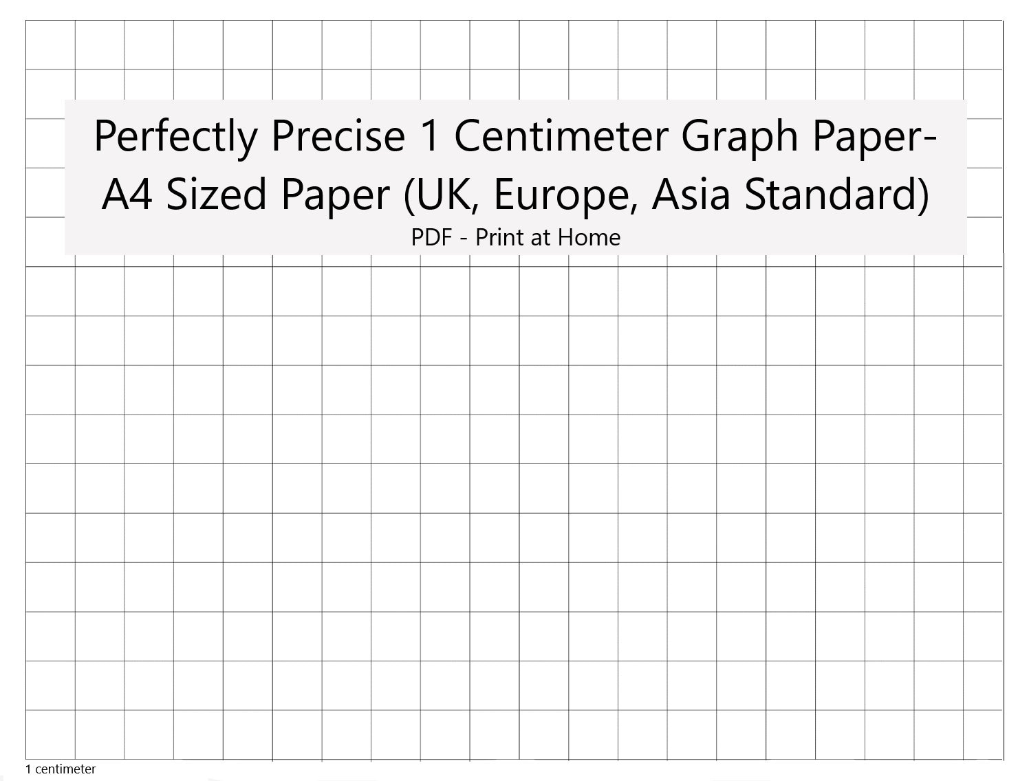 Perfectly Scaled And Precise Printable Graph Paper - A4 - 1 Centimeter Square - Metric with regard to Printable One Centimeter Graph Paper