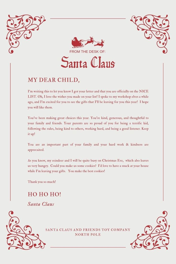 Pinlauren Johnson On Seasons In 2025 | Santa Letter Template intended for Template Letter From Santa Printable