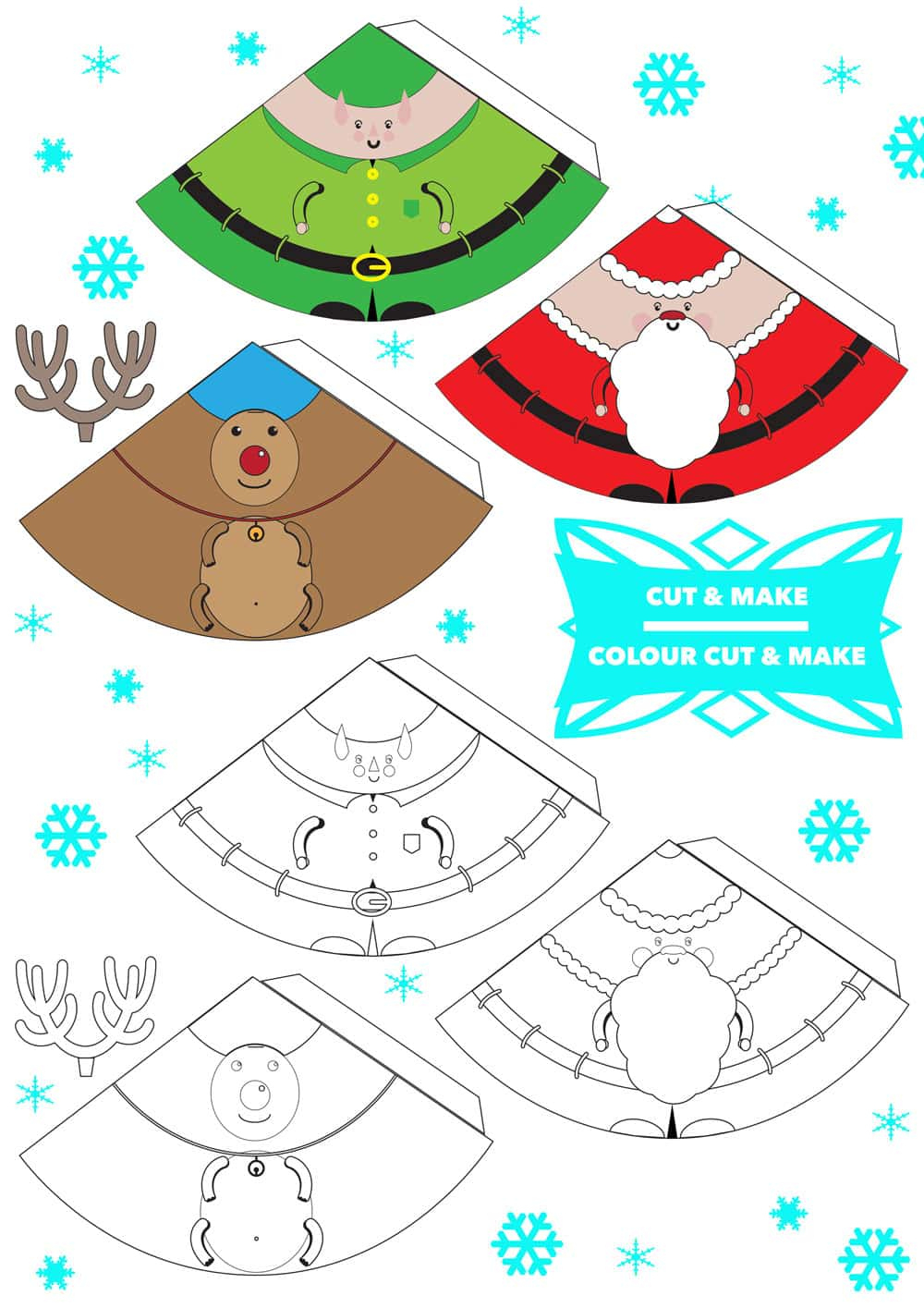 Printable 3D Christmas Decorations in Cut Out Printable Christmas Decorations