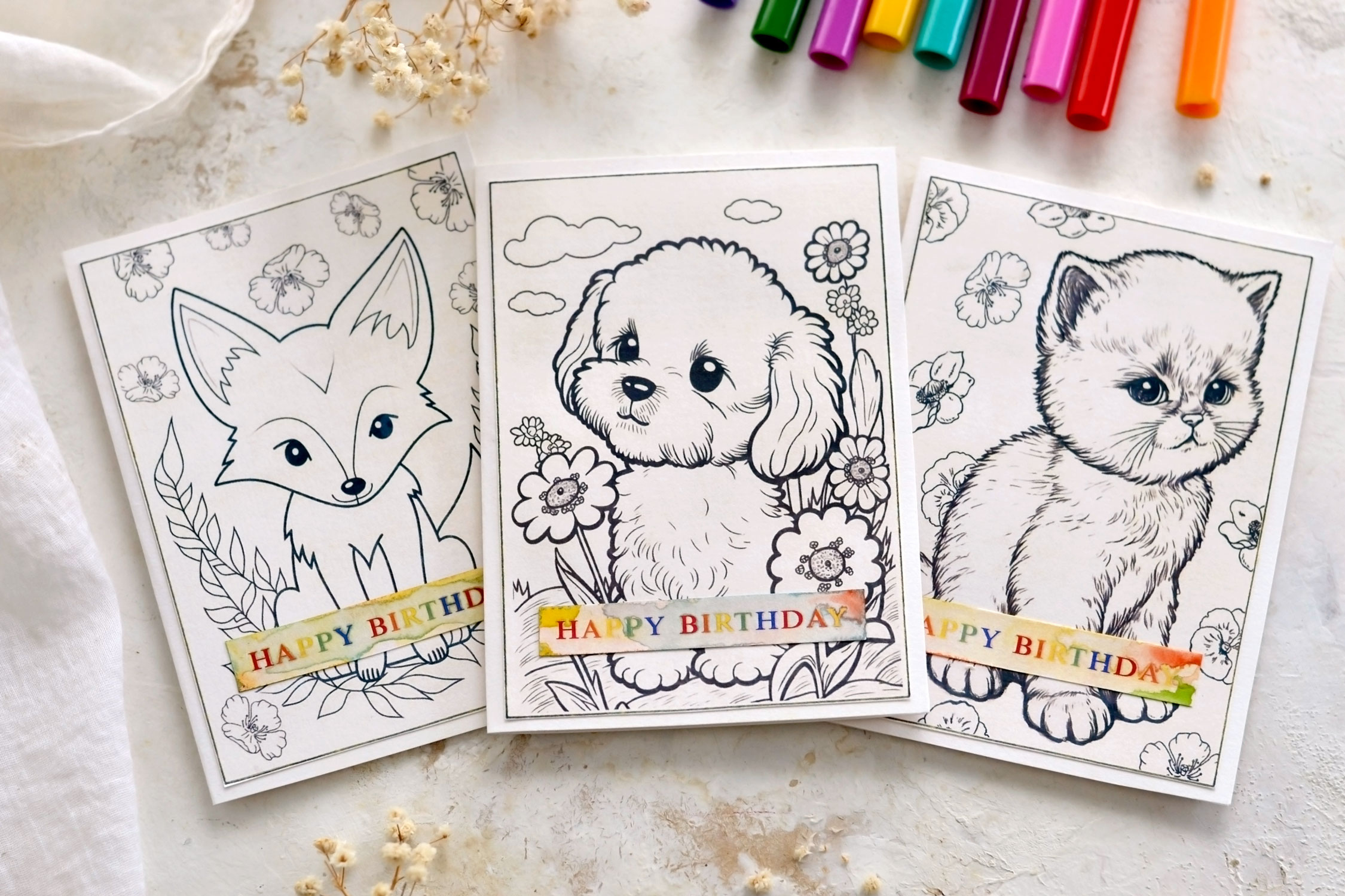 Printable Birthday Cards For Kids! - The Graphics Fairy regarding Printable Birthday Cards For Kids