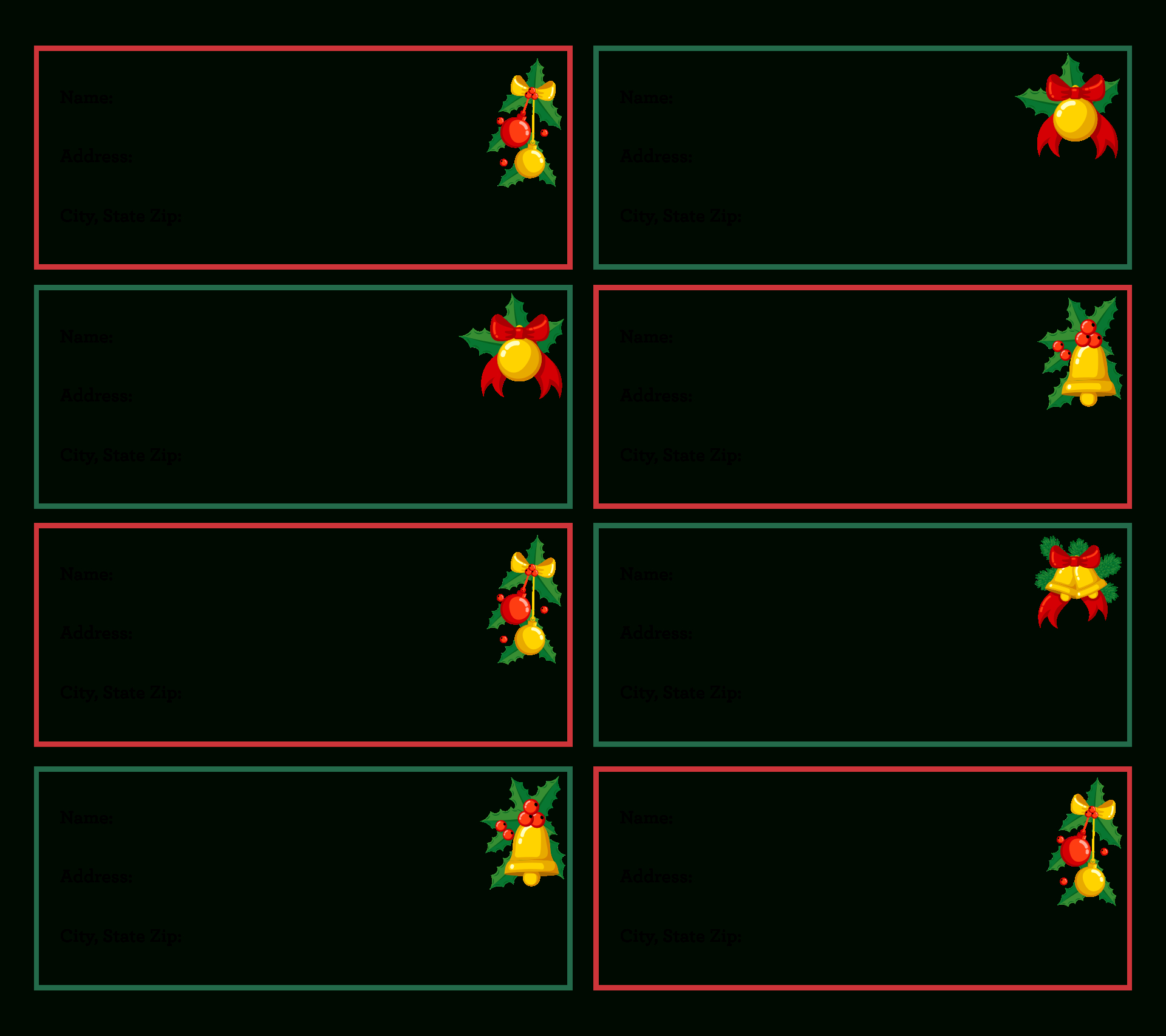 Printable Christmas Mailing Labels - Printable Party Favors intended for Christmas Address Labels Free Printable