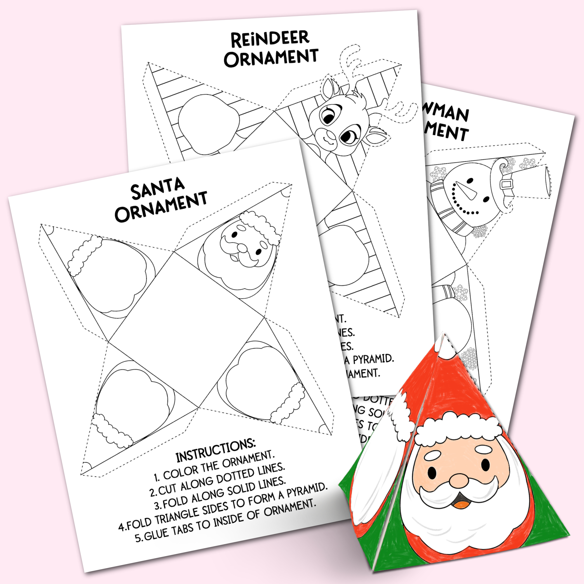 Printable Christmas Ornaments - Kara Creates throughout Cut Out Printable Christmas Decorations