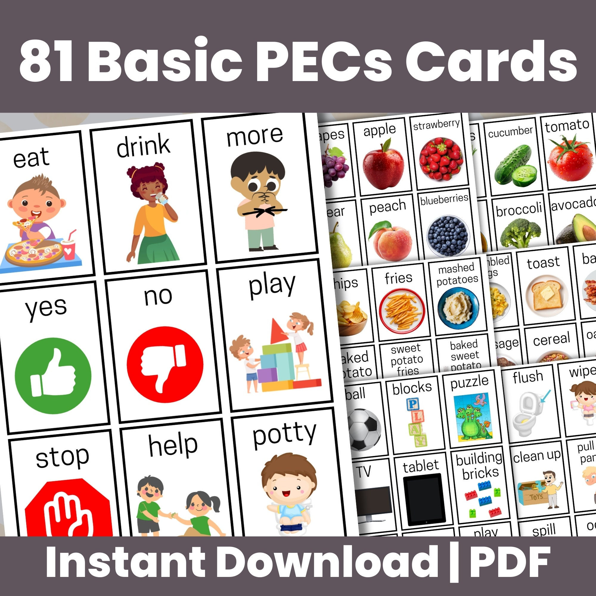Printable Pecs Communication Cards, Autism Communication with regard to Pdf Free Printable Pecs Pictures