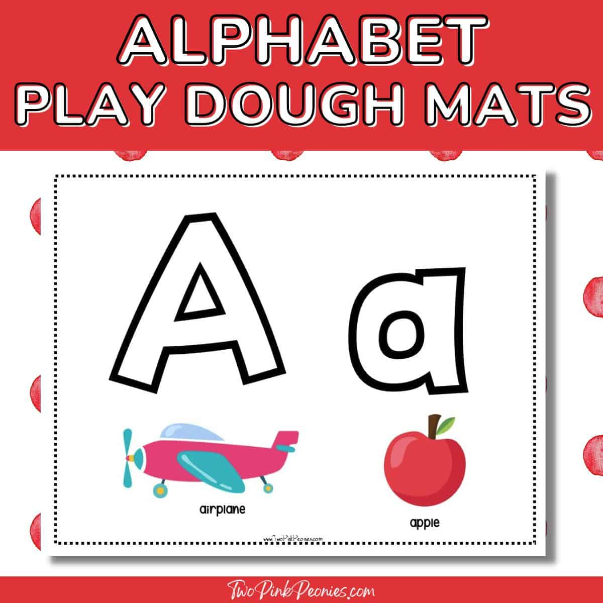 Printable Playdough Alphabet Mats {Instant Download!} in Playdough Letter Mats Free Printable