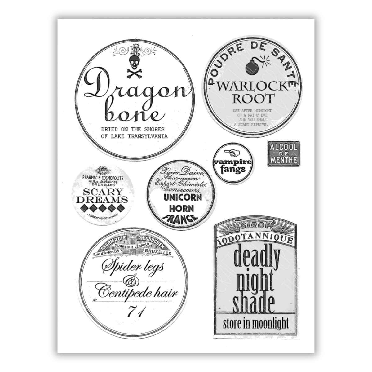 Printable Potion Labels Pdf For Diy Crafts - The Crafty Blog Stalker within Free Printable Potion Bottle Labels