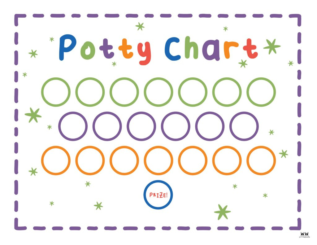 Printable Potty Training Charts - 20 Pages | Printabulls inside Potty Training Sticker Chart Printable