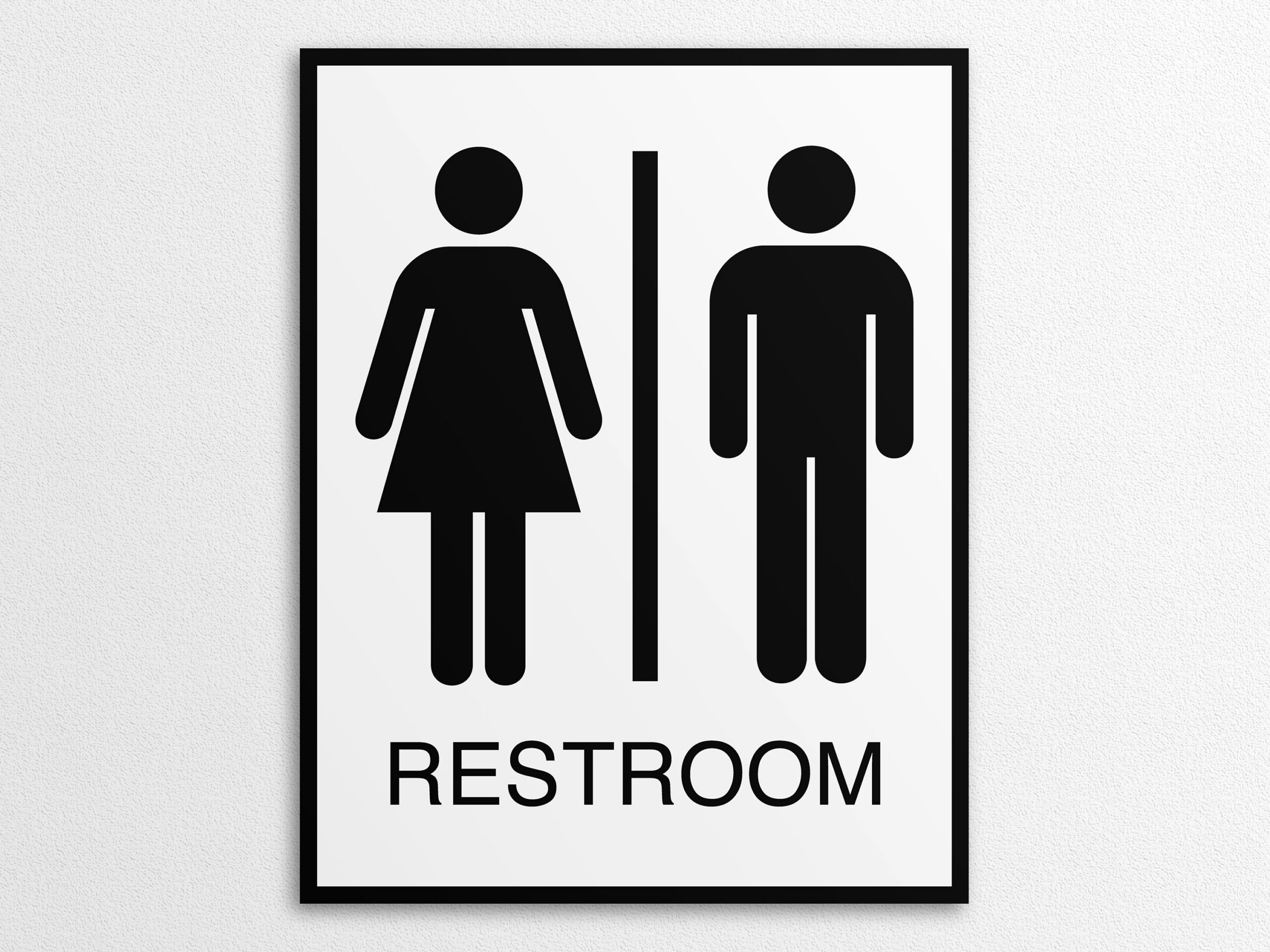Printable Restroom Sign Us Letter And A4 Sizes, Instant Download inside Gender Neutral Bathroom Sign Printable