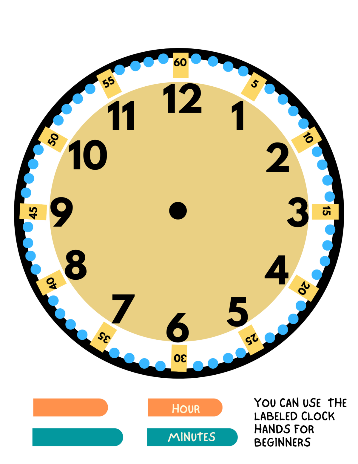 Printable Telling Time Worksheets Kids Activities Blog for Clock Face and Hands Printable