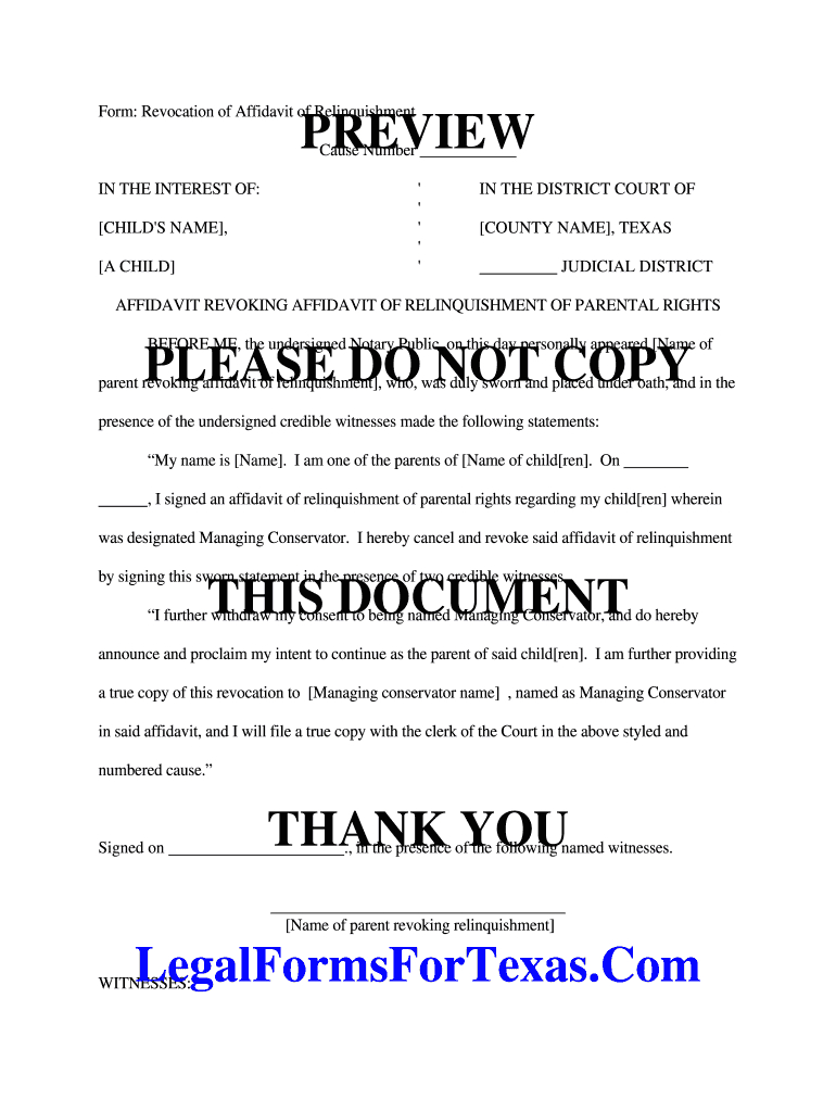 Printable Termination Of Parental Rights Form - Printable Party Favors within Printable Termination of Parental Rights Form Texas