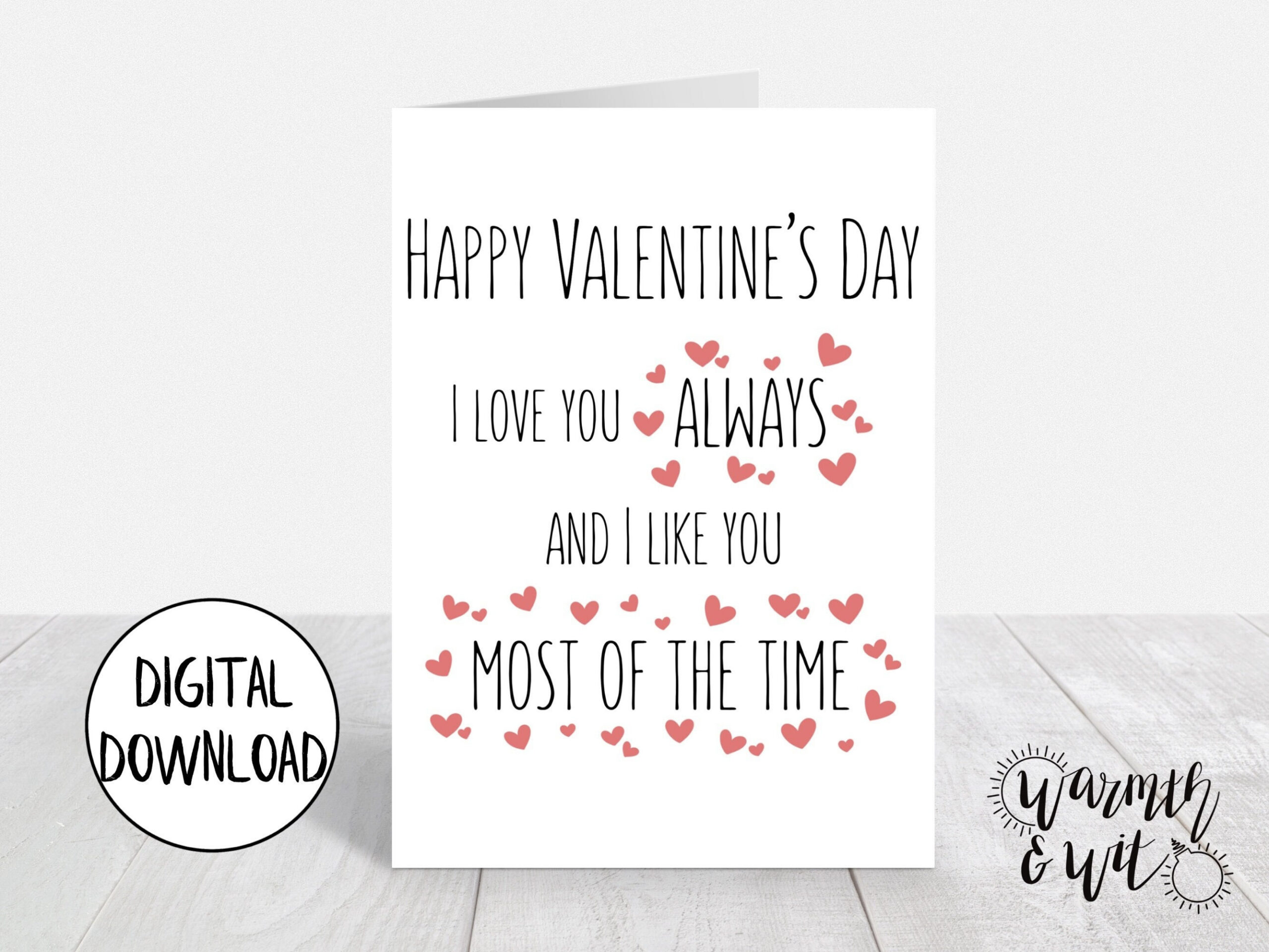 Printable Valentines Day Card Funny, Digital Valentines Day Card in Printable Valentines Day Cards For Husband
