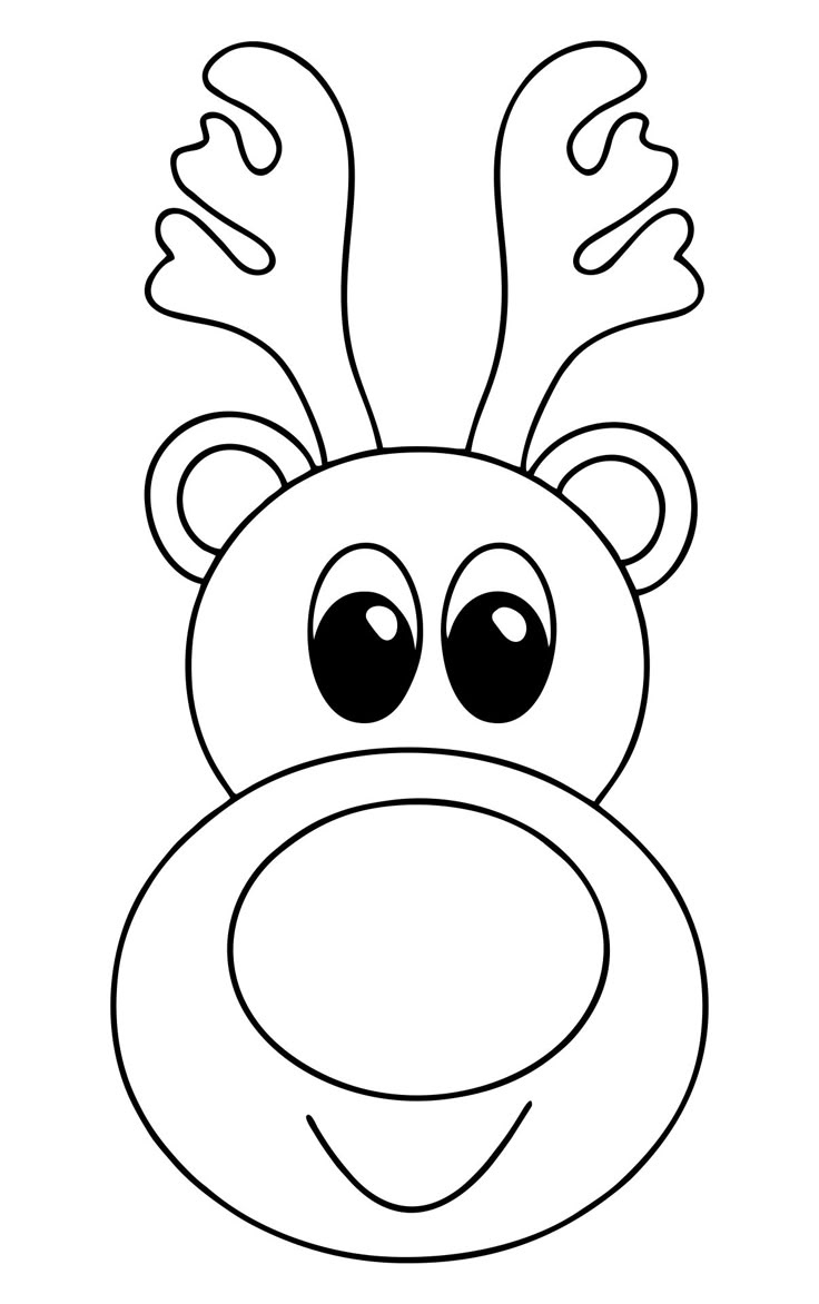 Reindeer Faces - 9 Free Pdf Printables | Printablee regarding Free Printable Reindeer Face Template
