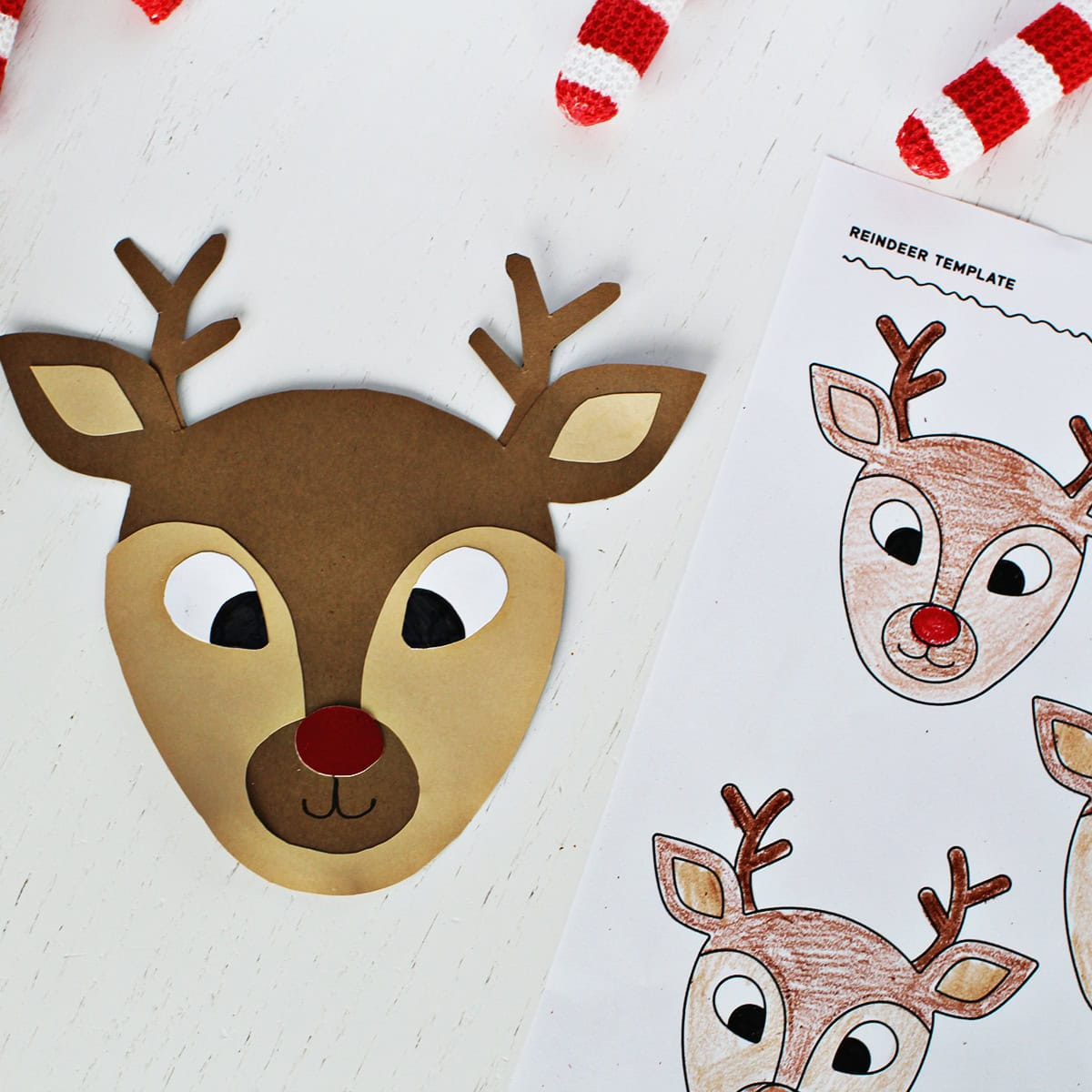 Reindeer Template- Free Printable - Childhood Magic within Free Printable Reindeer Face Template