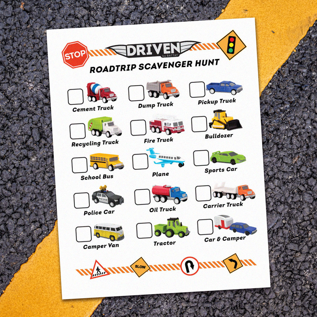 Road Trip Games For Kids + Printable Scavenger Hunt! ️ | Driven for Printable Car Games For Road Trips
