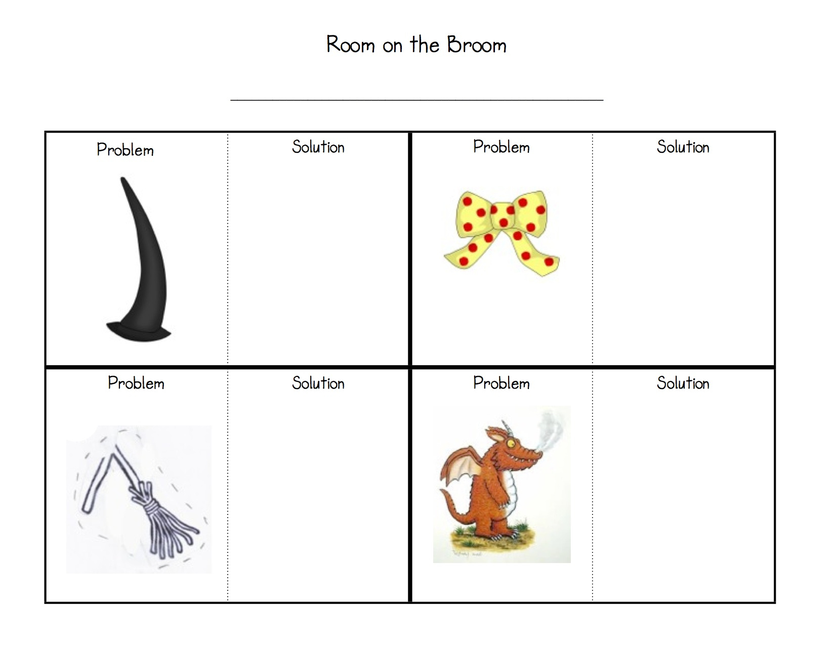 Room On The Broom | Kindergarten Nana throughout Room On The Broom Activities Printable