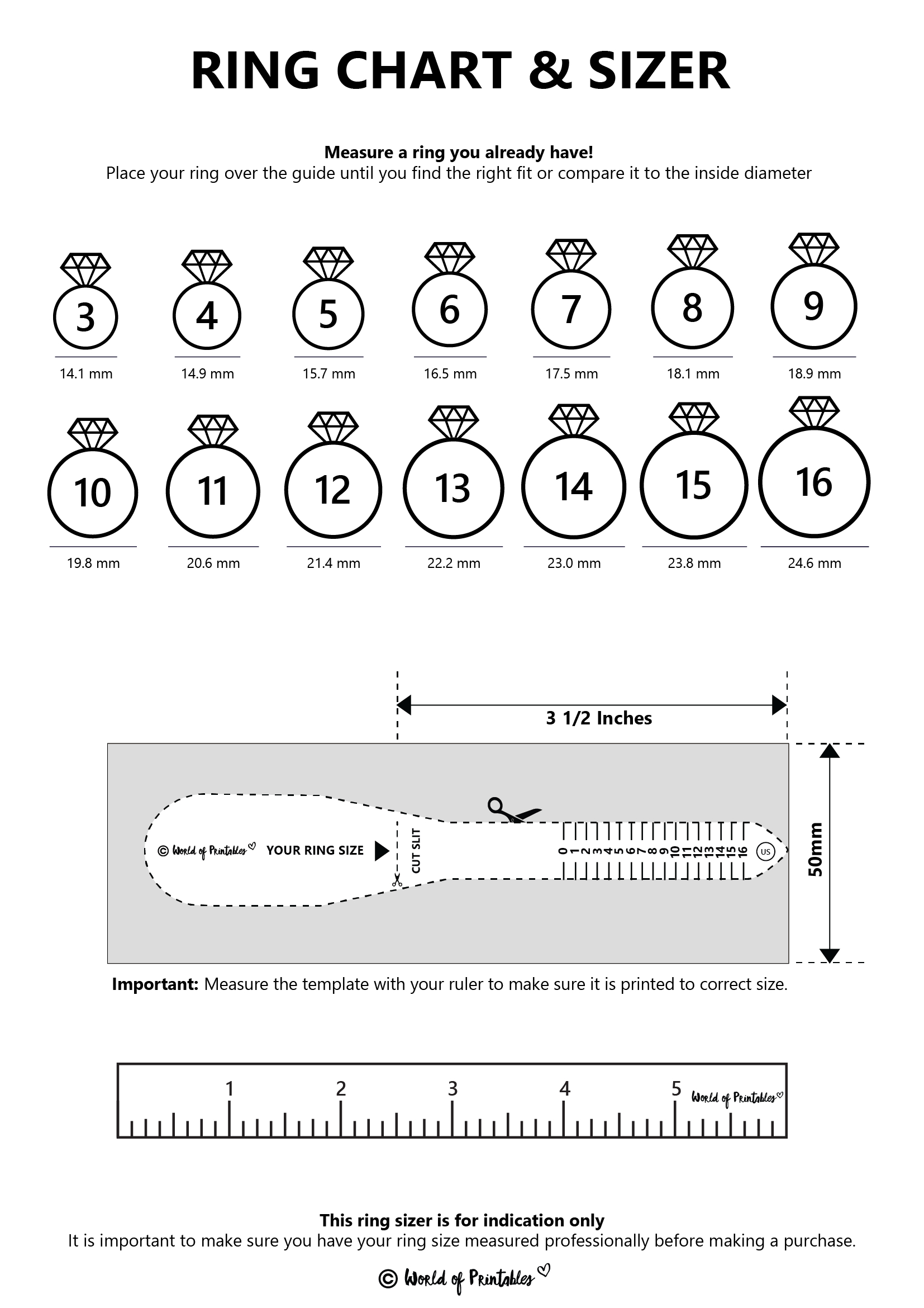 Size Chart Printable How To Check Ring Size Online Printable Ring regarding Ring Size Chart Online Printable