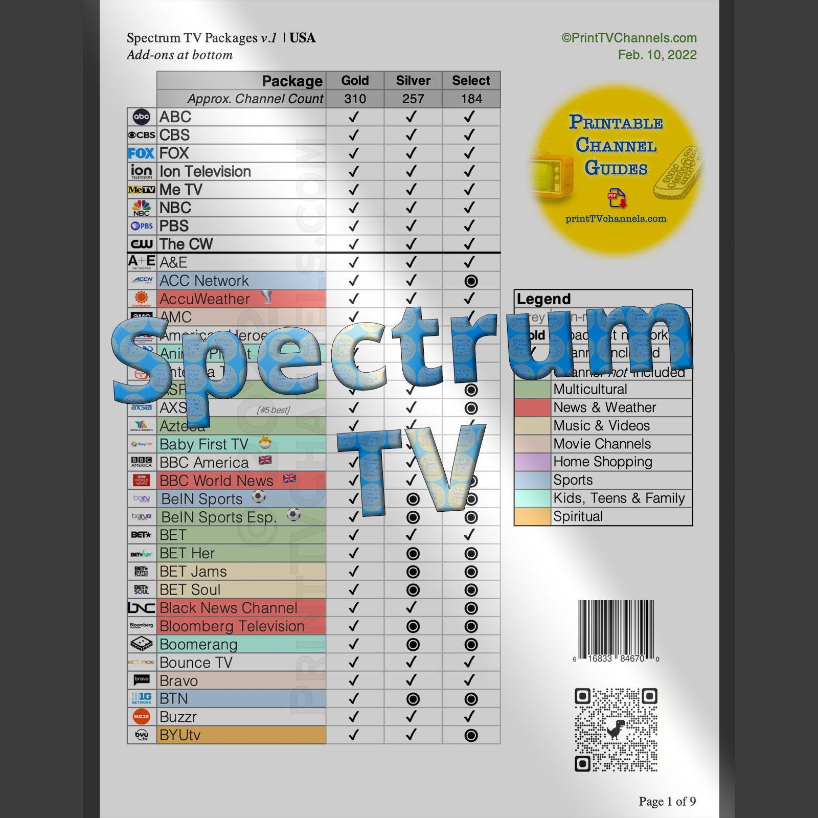 Spectrum Cable Channels - Flipsnack News within Printable Spectrum Tv Packages Channel List