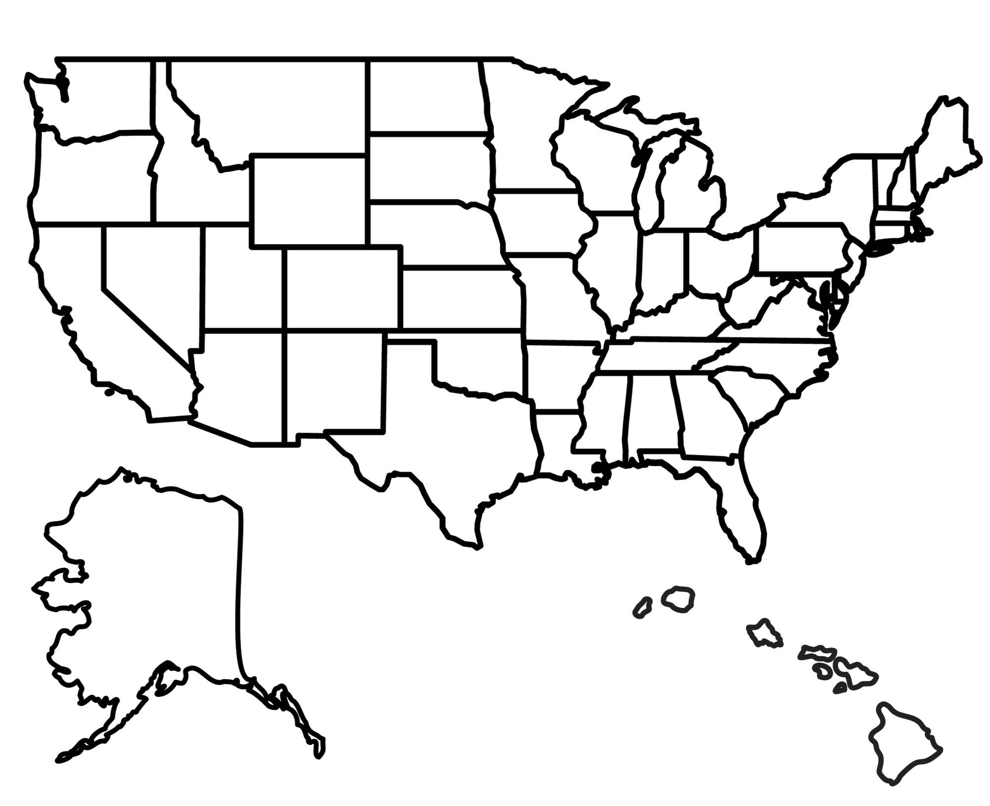 State Outlines: Blank Maps Of The 50 United States - Gis Geography within Printable Blank Map of United States