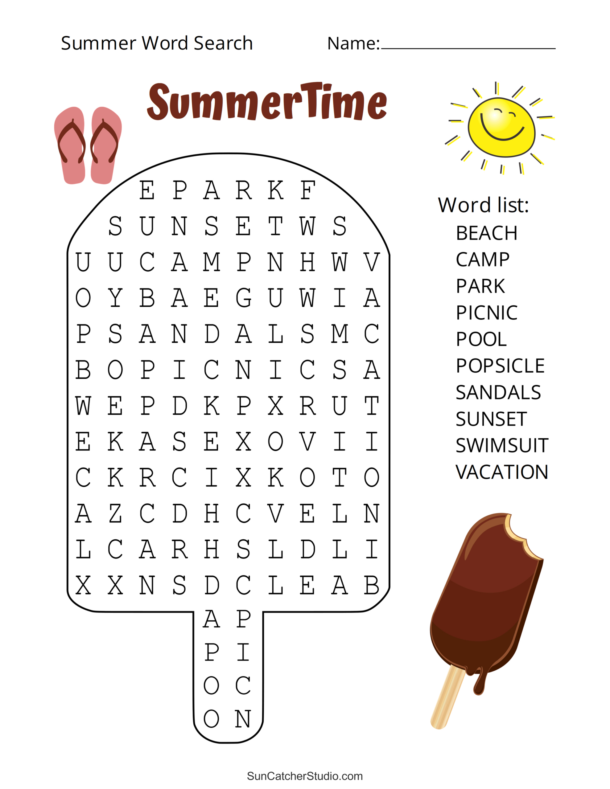 Summer Word Search (Free Printable Puzzles) – Free Printables for Free Printable Word Searches Large Print