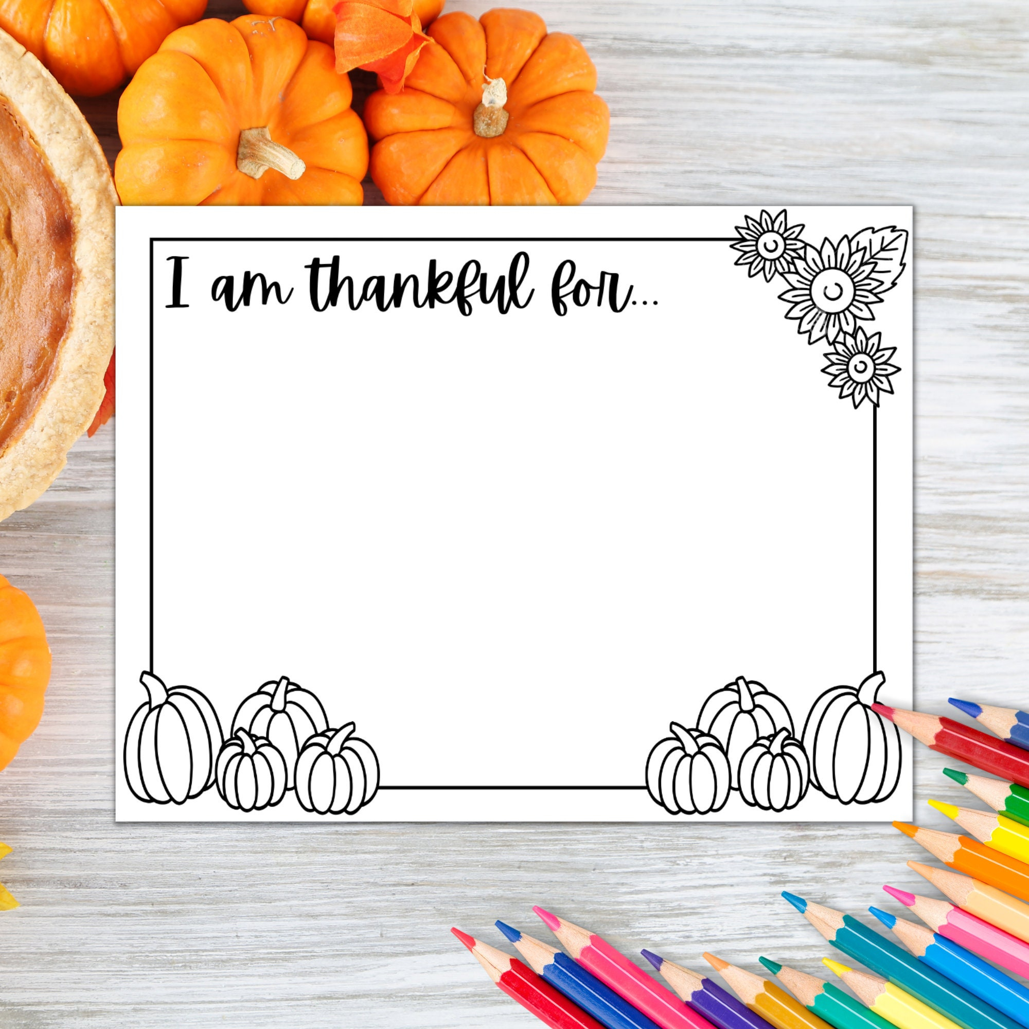 Thanksgiving Placemat: Gratitude Coloring Page (Pdf Printable inside I Am Thankful For Placemat Printable