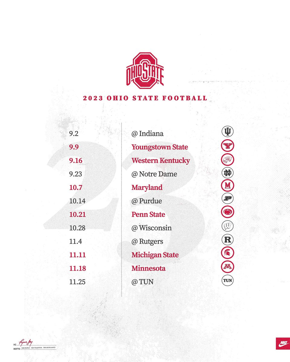 The 2023 Ohio State Football Schedule‼️ #Gobucks in Ohio State Buckeyes Football Schedule Printable