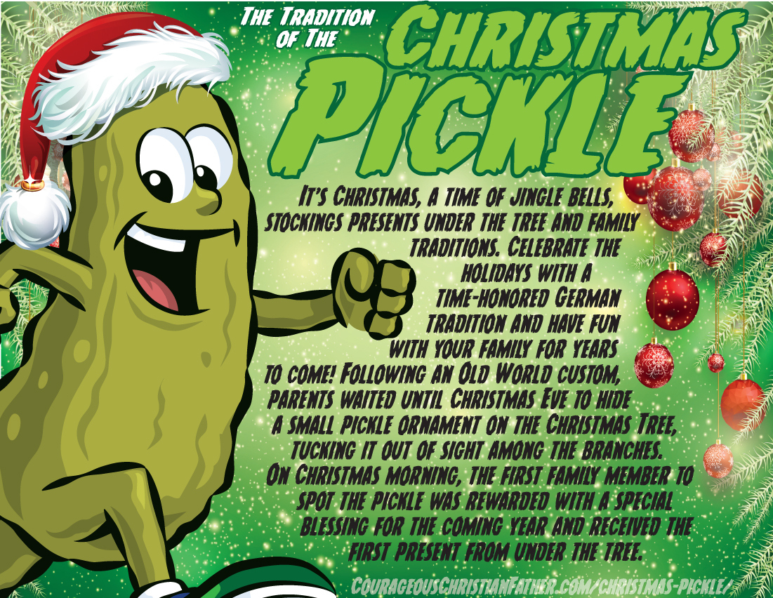 The Tradition Of The Christmas Pickle - Courageous Christian Father in Free Printable Christmas Pickle Poem Printable